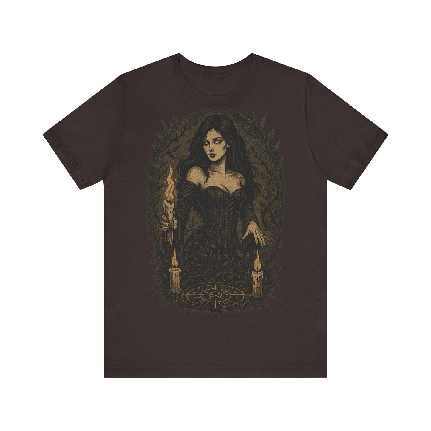 Mystical Candlelight Shadow Witchy unisex Graphic by Dreamdropwear