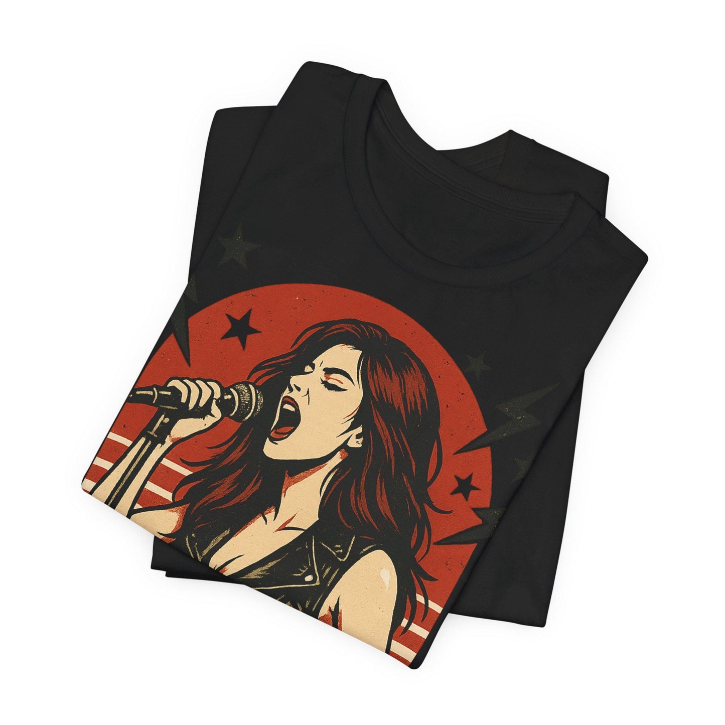 Edgy Rock band Tee Featuring Electric Vixen Design - Dreamdropwear