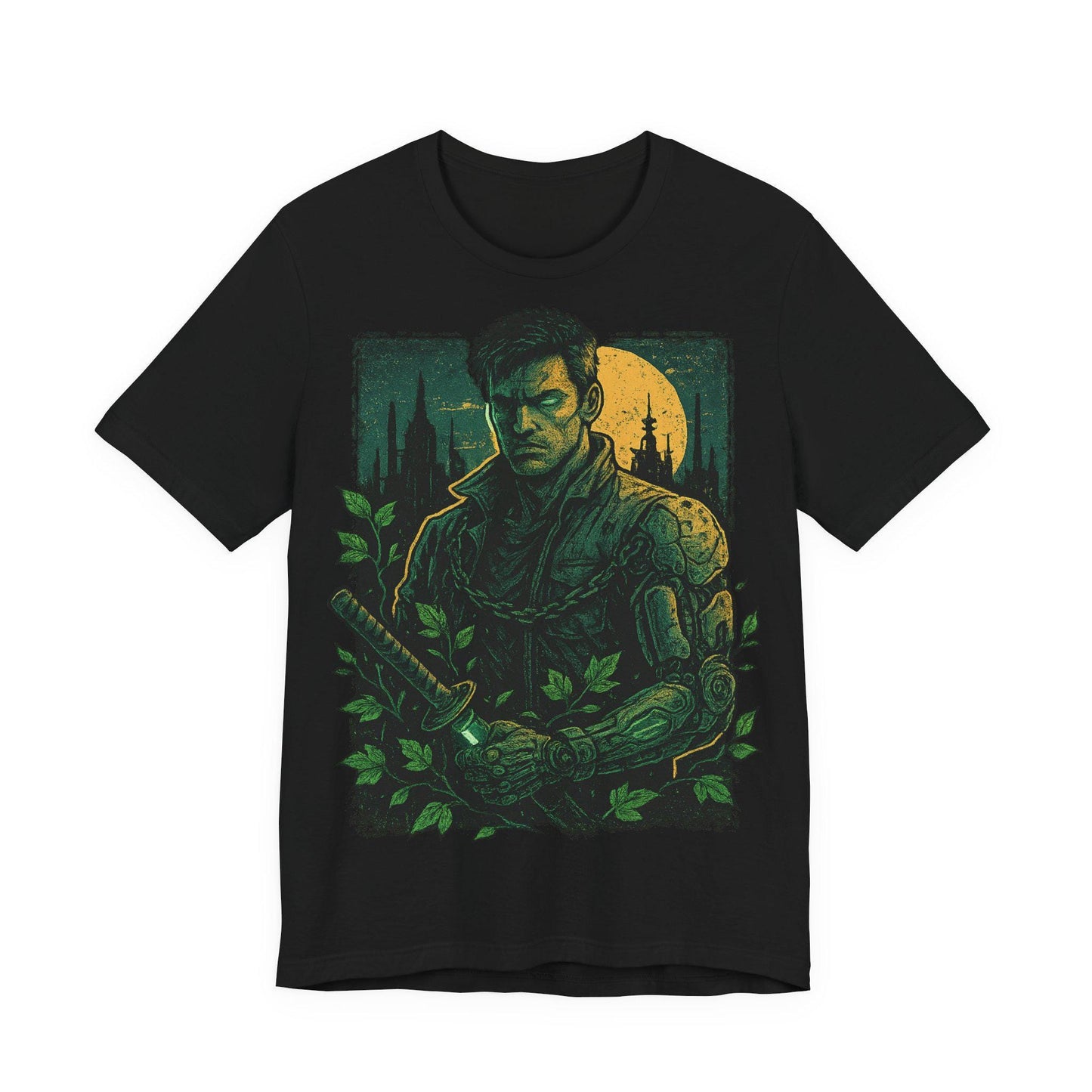Moonlit Warrior Graphic Unisex Tee - Unleash Your Inner Strength by Dreamdropwear
