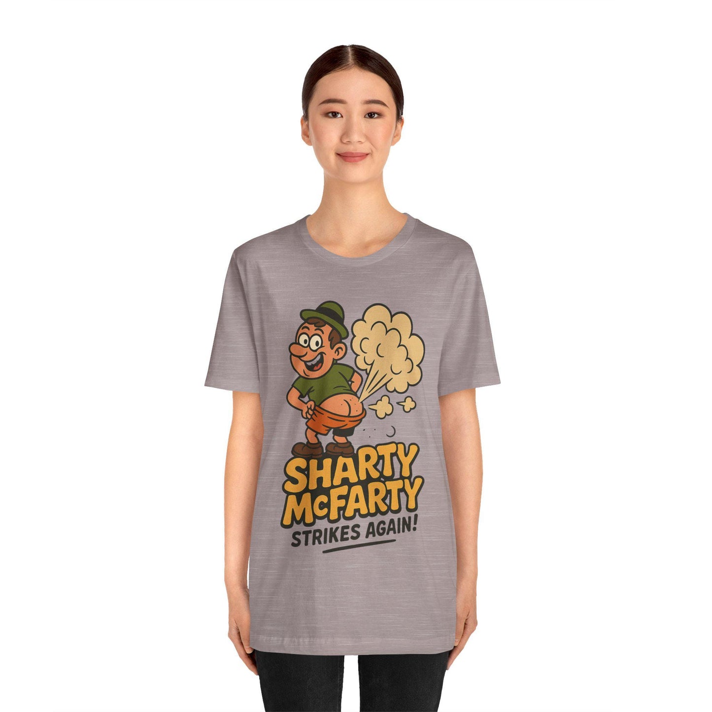 Funny Sharty Mc Farty Unisex Toilet Humour Unisex Graphic T Shirt by Dreamdropwear