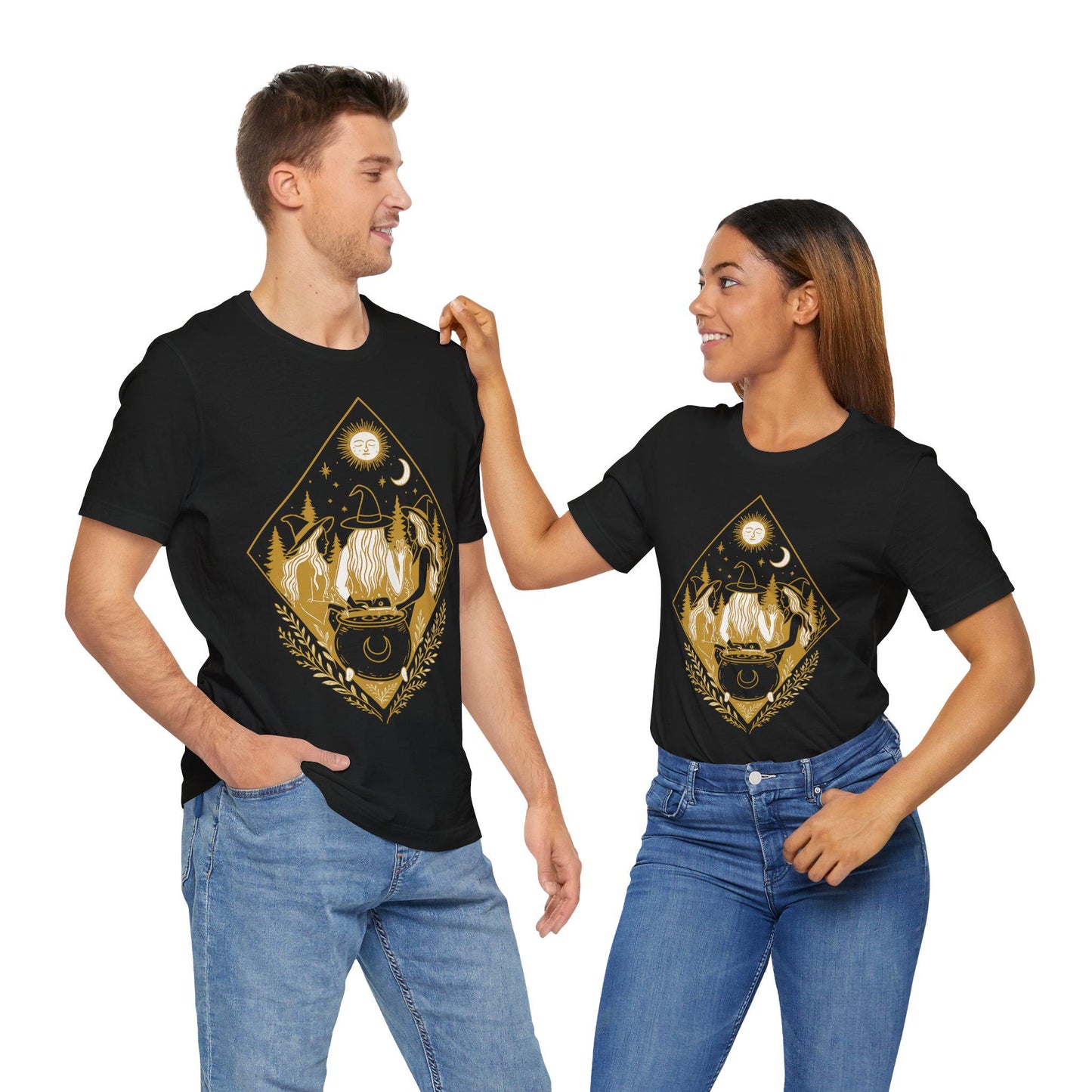 Unleash Your Inner Witch with this Halloween Tee - Circle of Shadows Design by Dreamdropwear