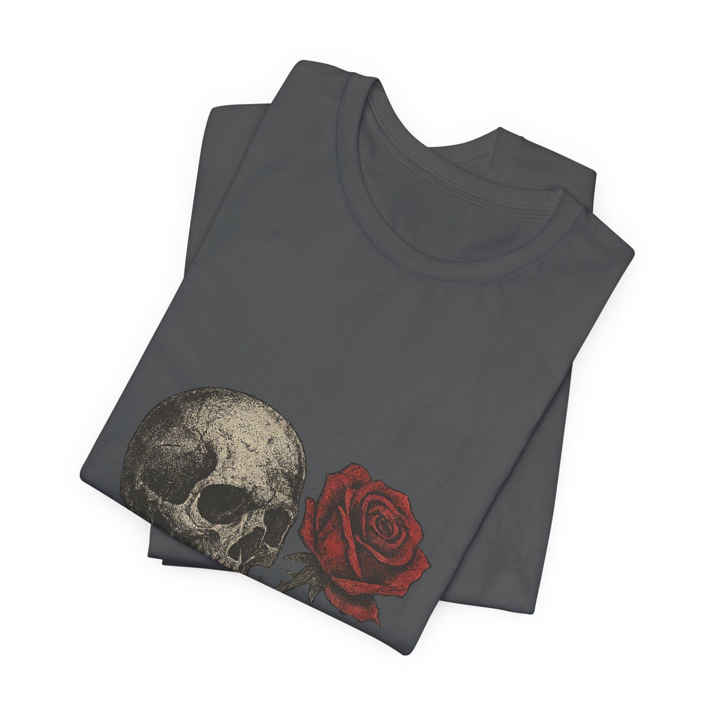 Roses and Ruin Skull Unisex Graphic T Shirt by Dreamdropwear