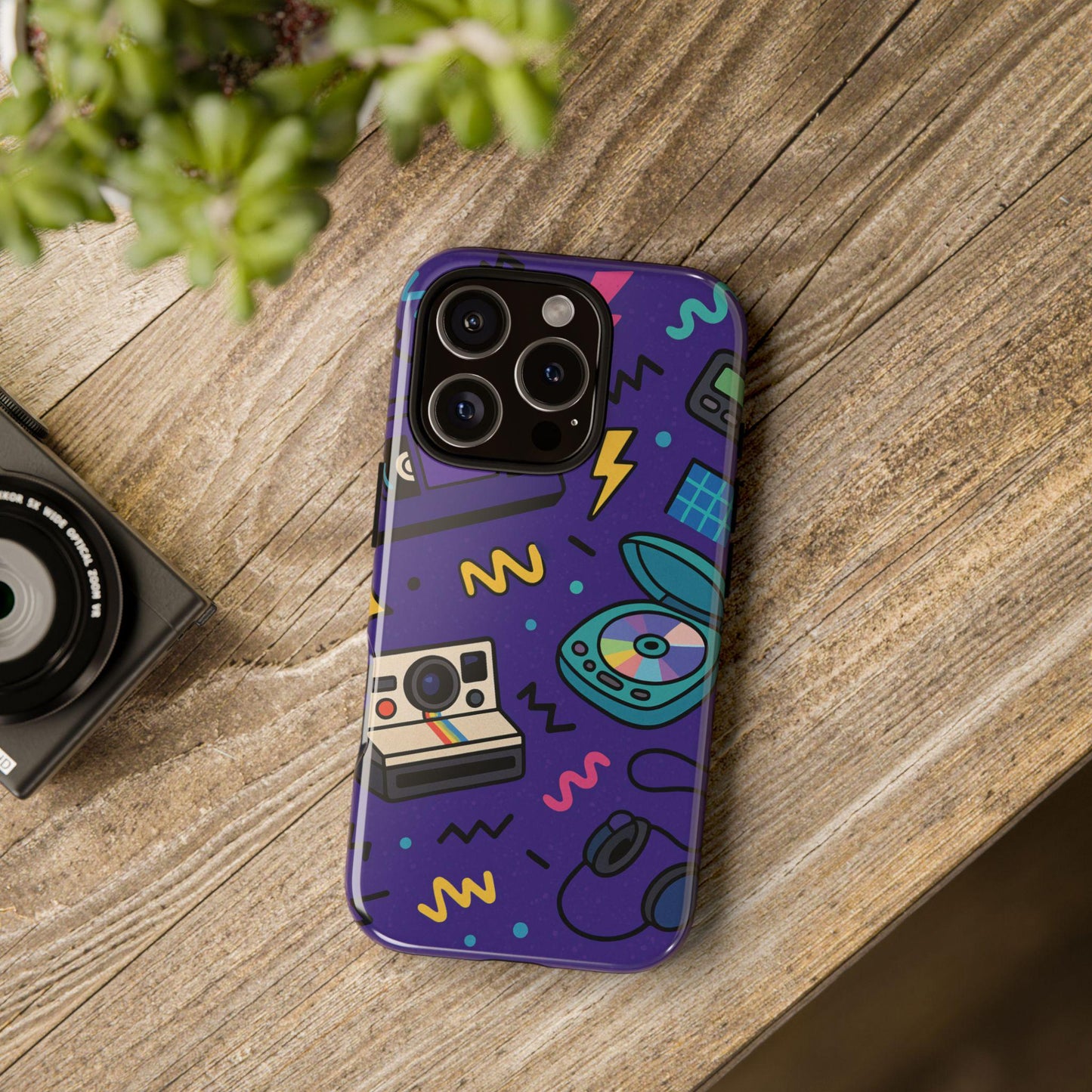 Vintage Inspired Retro Spin Durable Phone Case by Dreamdropwear.