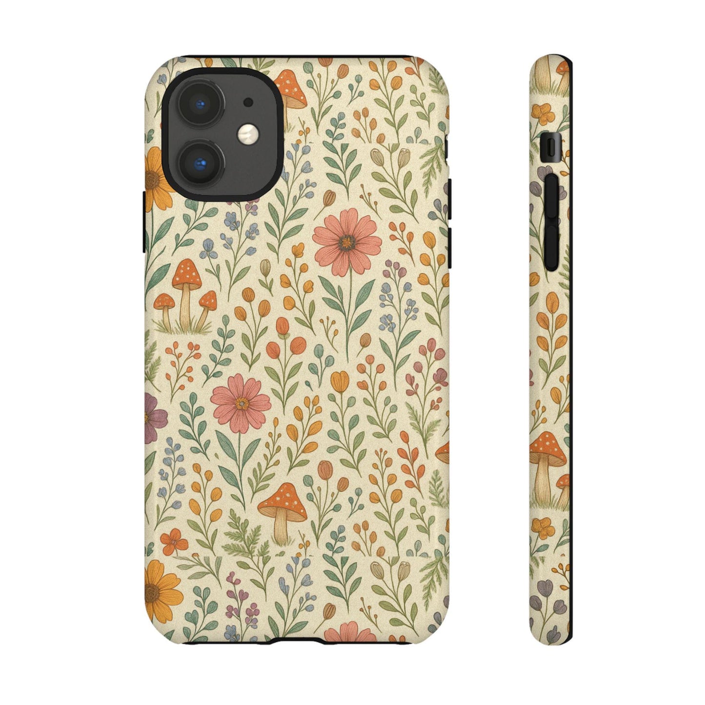 Whimsical Mushroom Waltz Custom Phone Protector for I Phones by Dreamdropwear