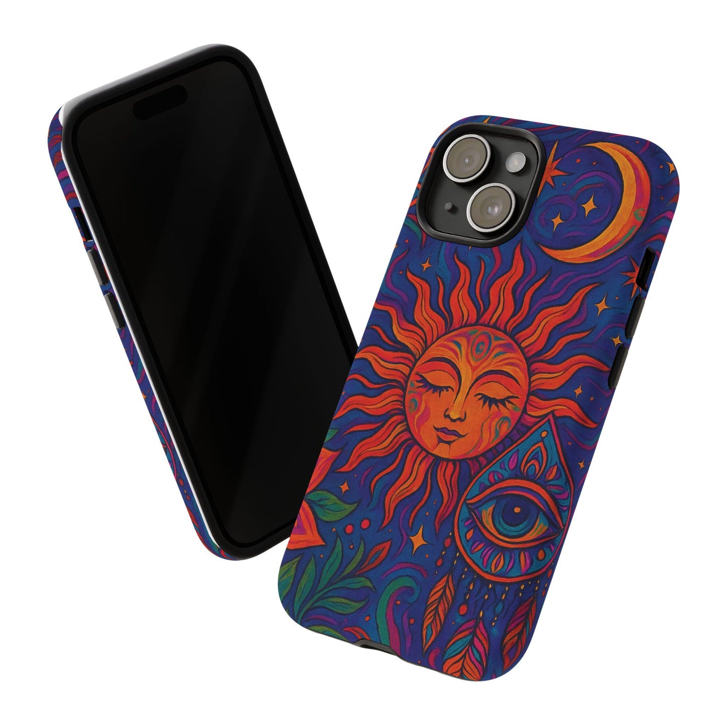 Unique Custom Psychedelic Eclipse Tough Phone Case by Dreamdropwear