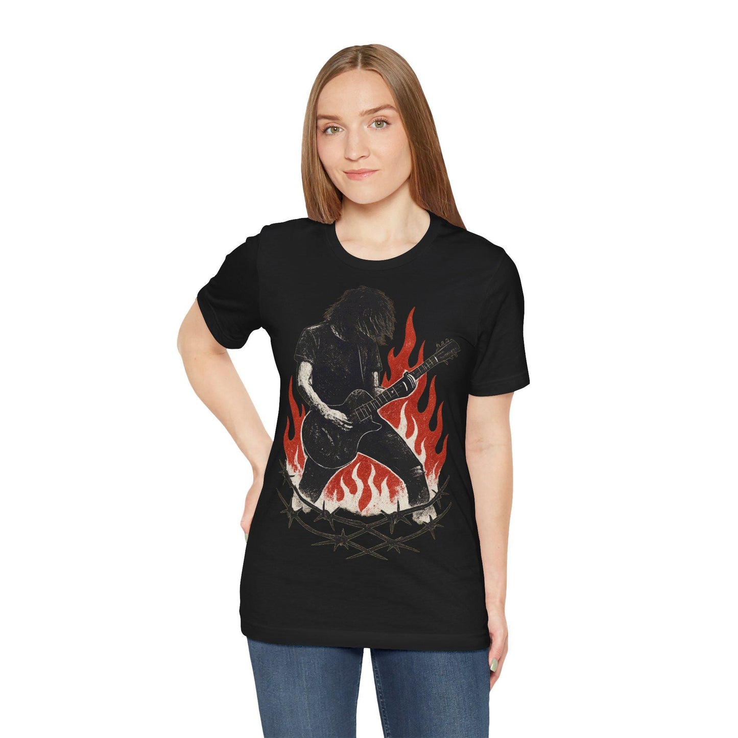 Stand Out in Stage Burn Style Rock Star Vibes Graphic Tee by Dreamdropwear