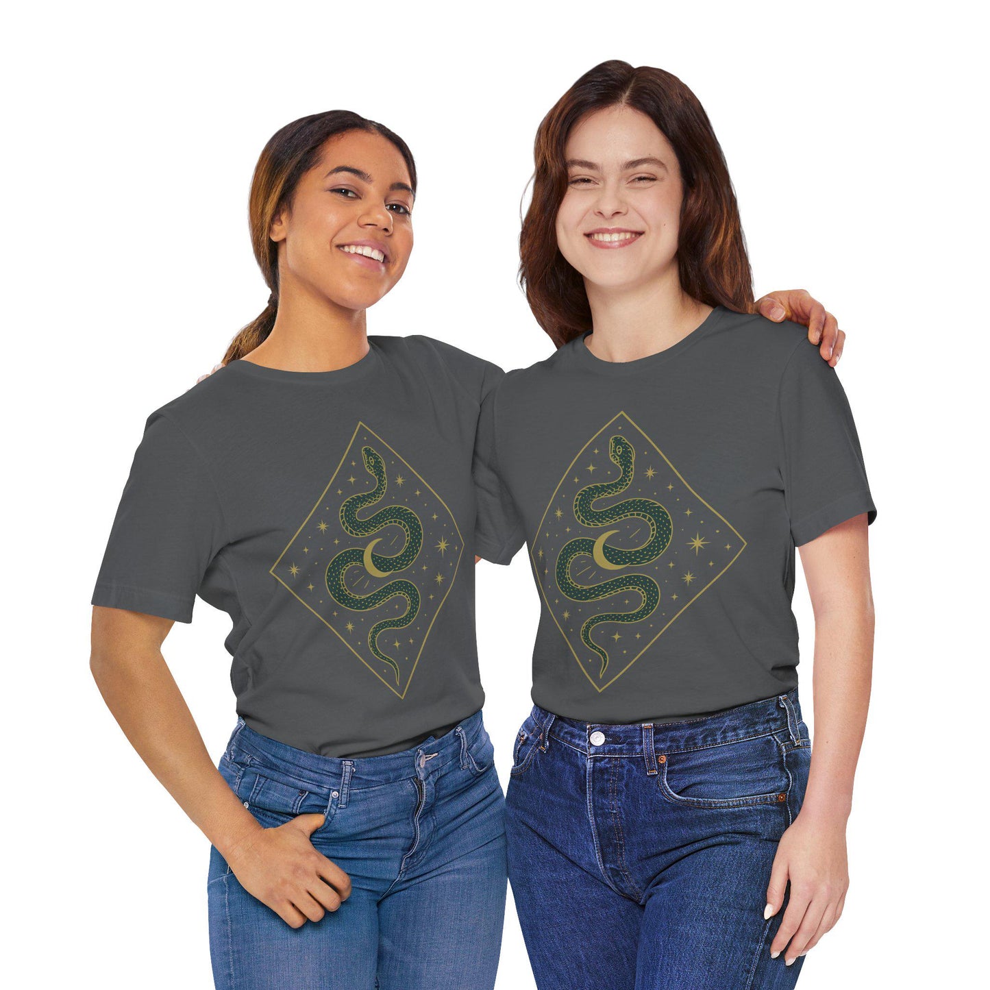 Serpent of the Stars Unisex Graphic Tee - Embrace the Night Sky - Dreamdropwear