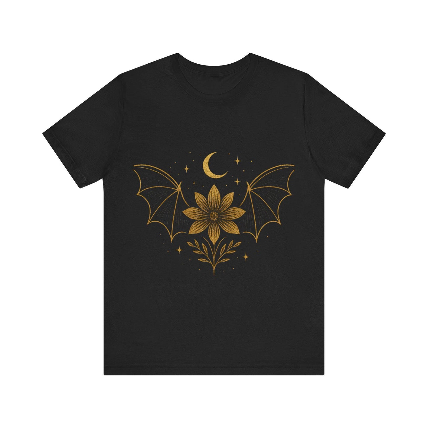 Boho Bat Flower Spooky Season Must-Have: Halloween Graphic Tee Unisex by Dreamdropwear