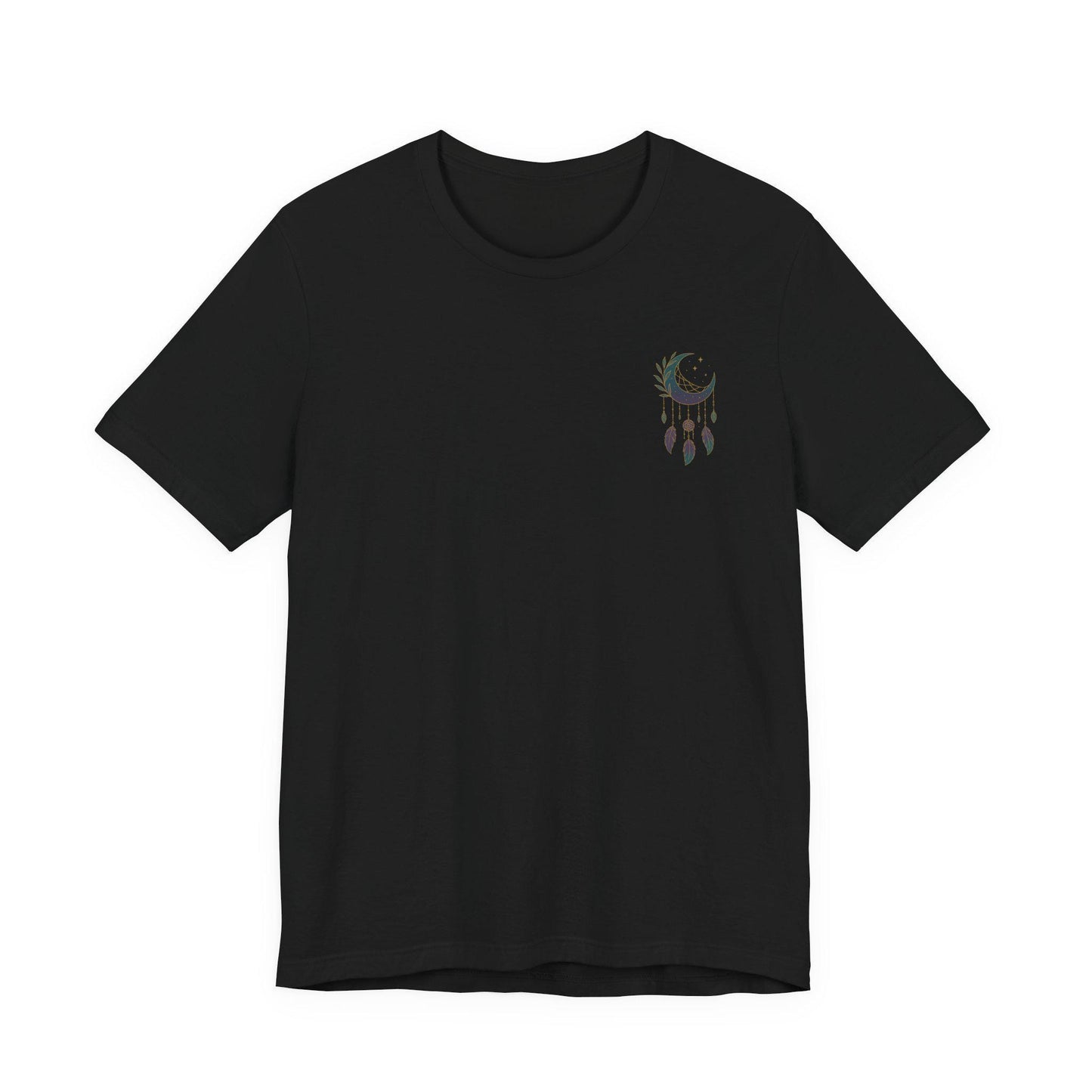 Dreamy Unisex T-Shirt with Bohemian Dreamcatcher Design by Dreamdropwear