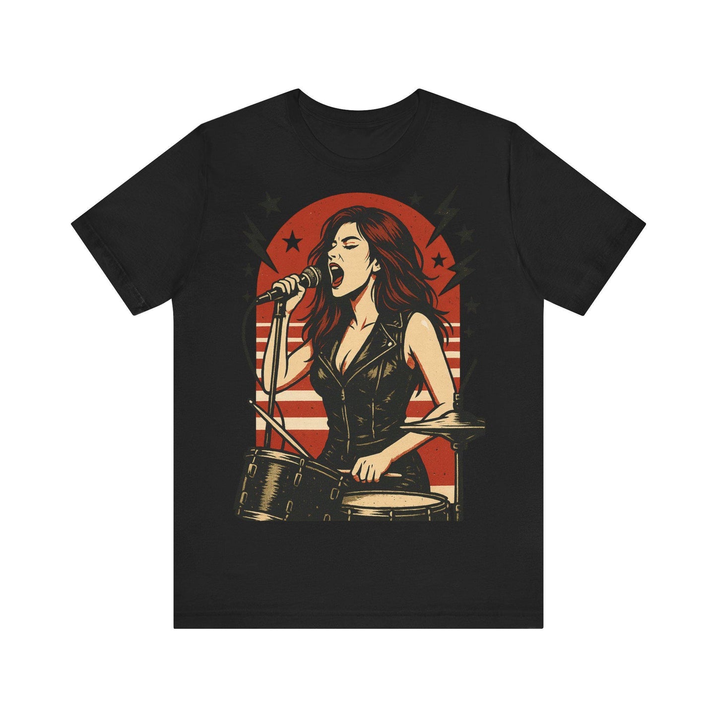 Edgy Rock band Tee Featuring Electric Vixen Design - Dreamdropwear