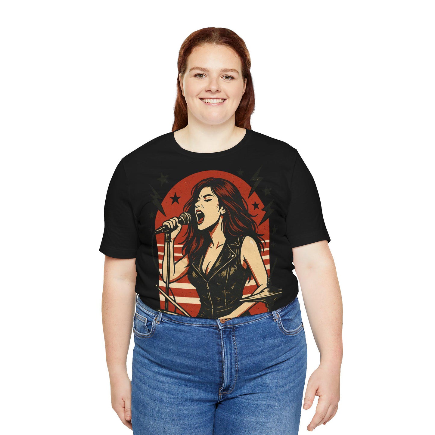 Edgy Rock band Tee Featuring Electric Vixen Design - Dreamdropwear