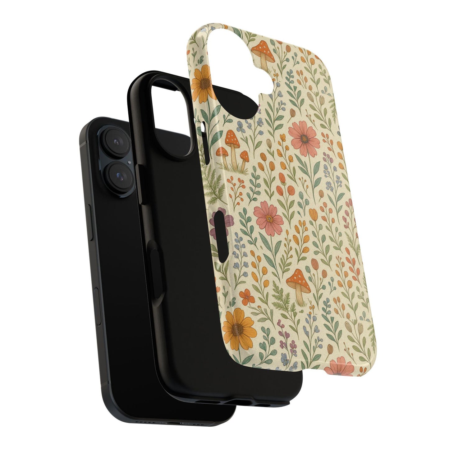 Whimsical Mushroom Waltz Custom Phone Protector for I Phones by Dreamdropwear