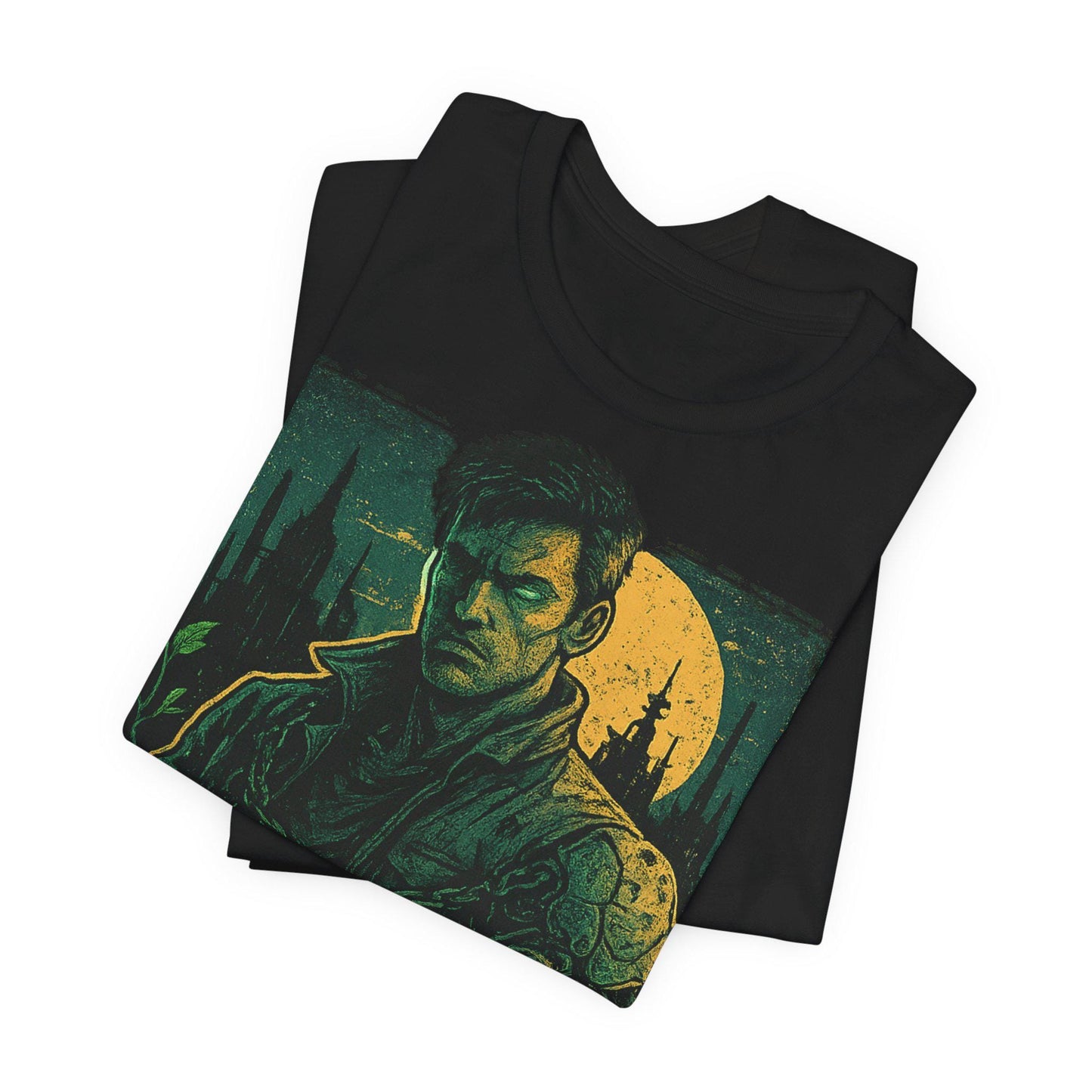 Moonlit Warrior Graphic Unisex Tee - Unleash Your Inner Strength by Dreamdropwear