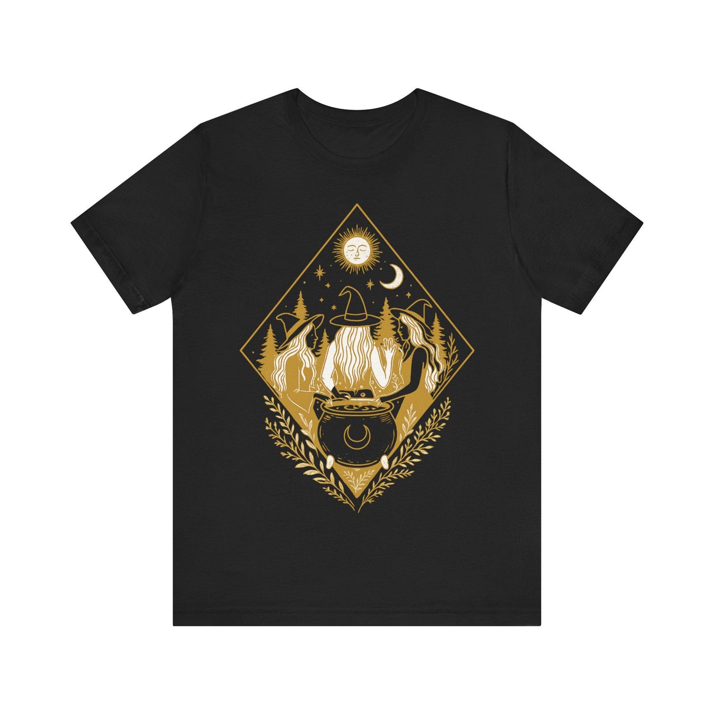 Unleash Your Inner Witch with this Halloween Tee - Circle of Shadows Design by Dreamdropwear