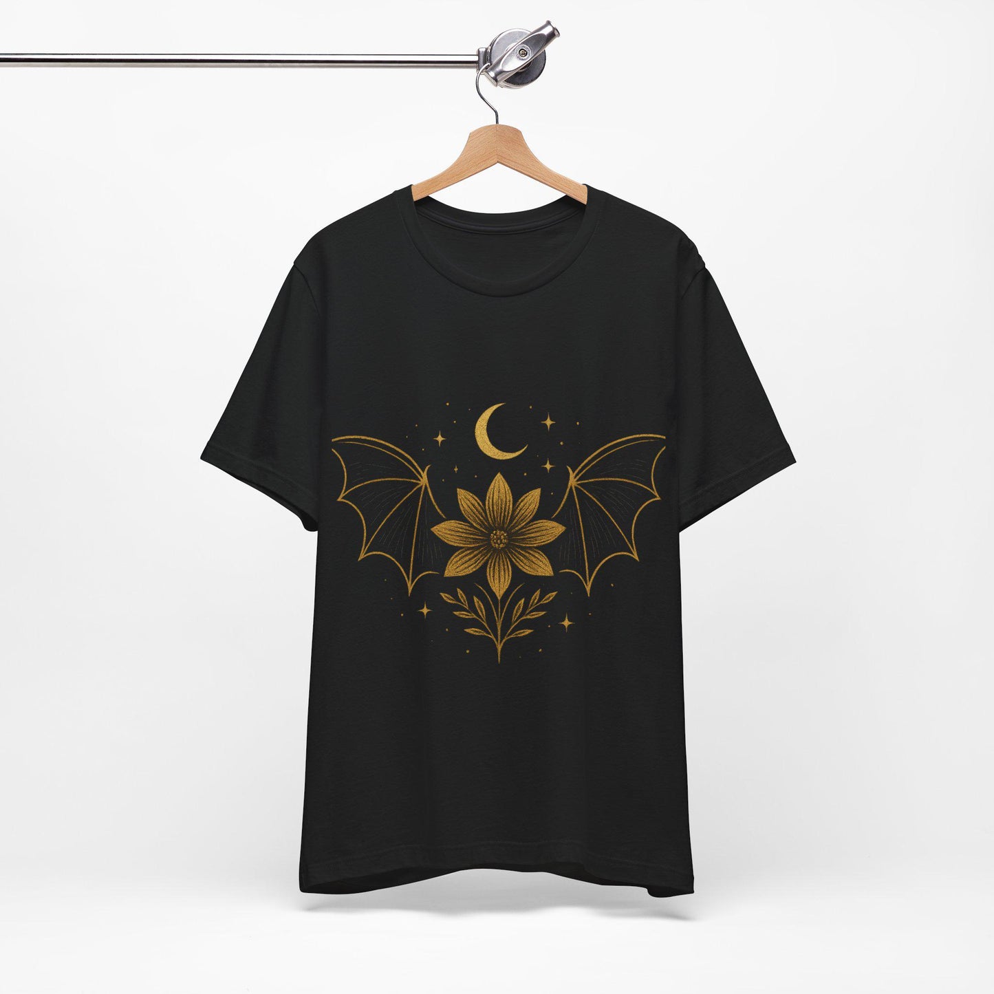 Boho Bat Flower Spooky Season Must-Have: Halloween Graphic Tee Unisex by Dreamdropwear