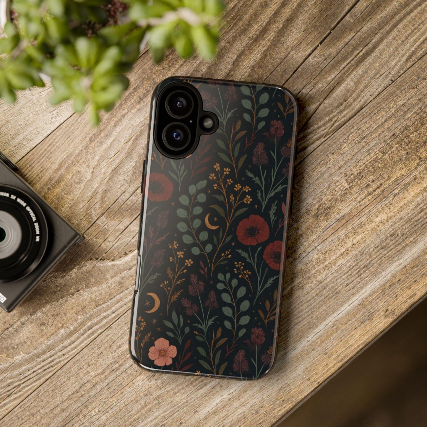 Unique Dark Floral Botanica Nocturn Custom Design Tough Phonecase by Dreamdropwear