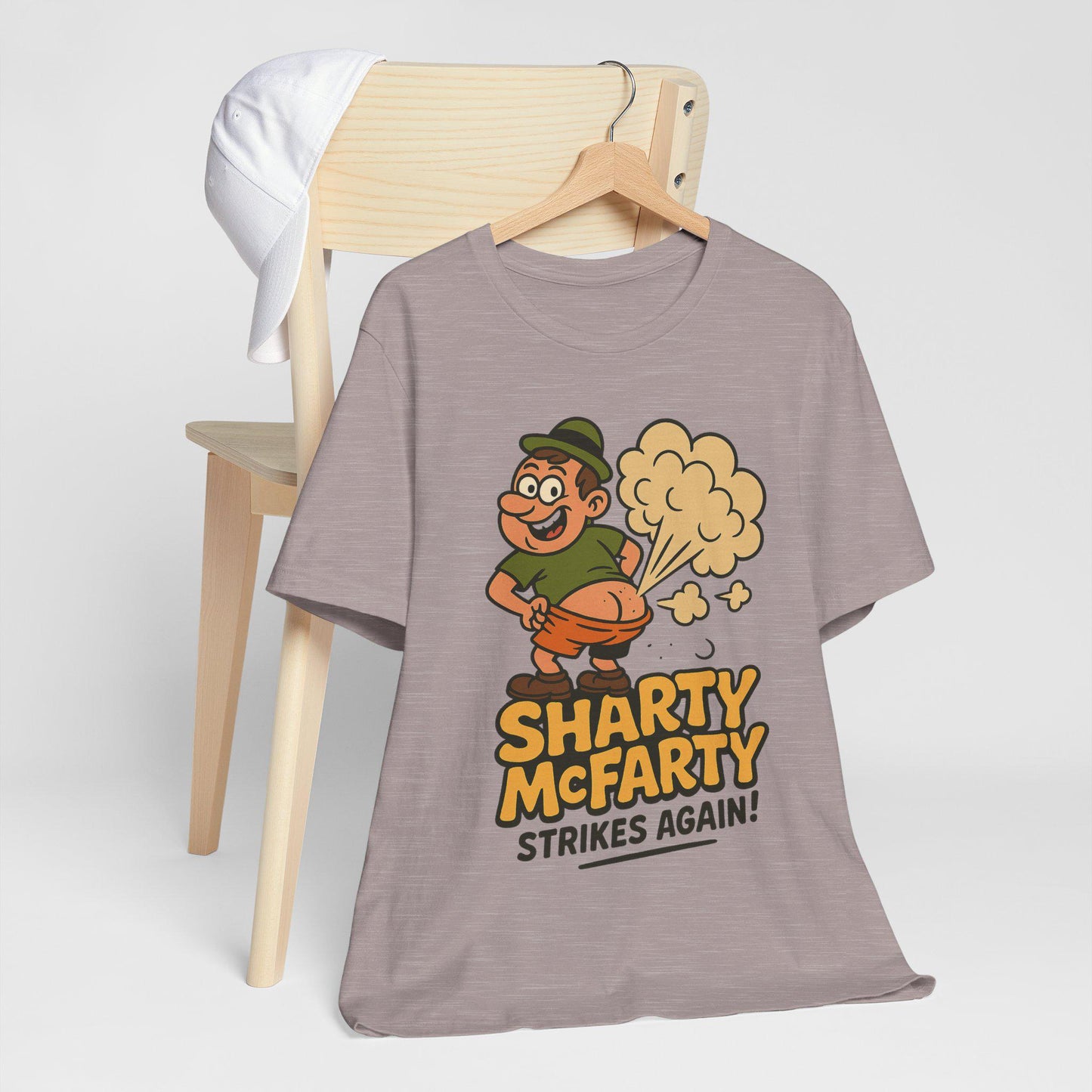Funny Sharty Mc Farty Unisex Toilet Humour Unisex Graphic T Shirt by Dreamdropwear