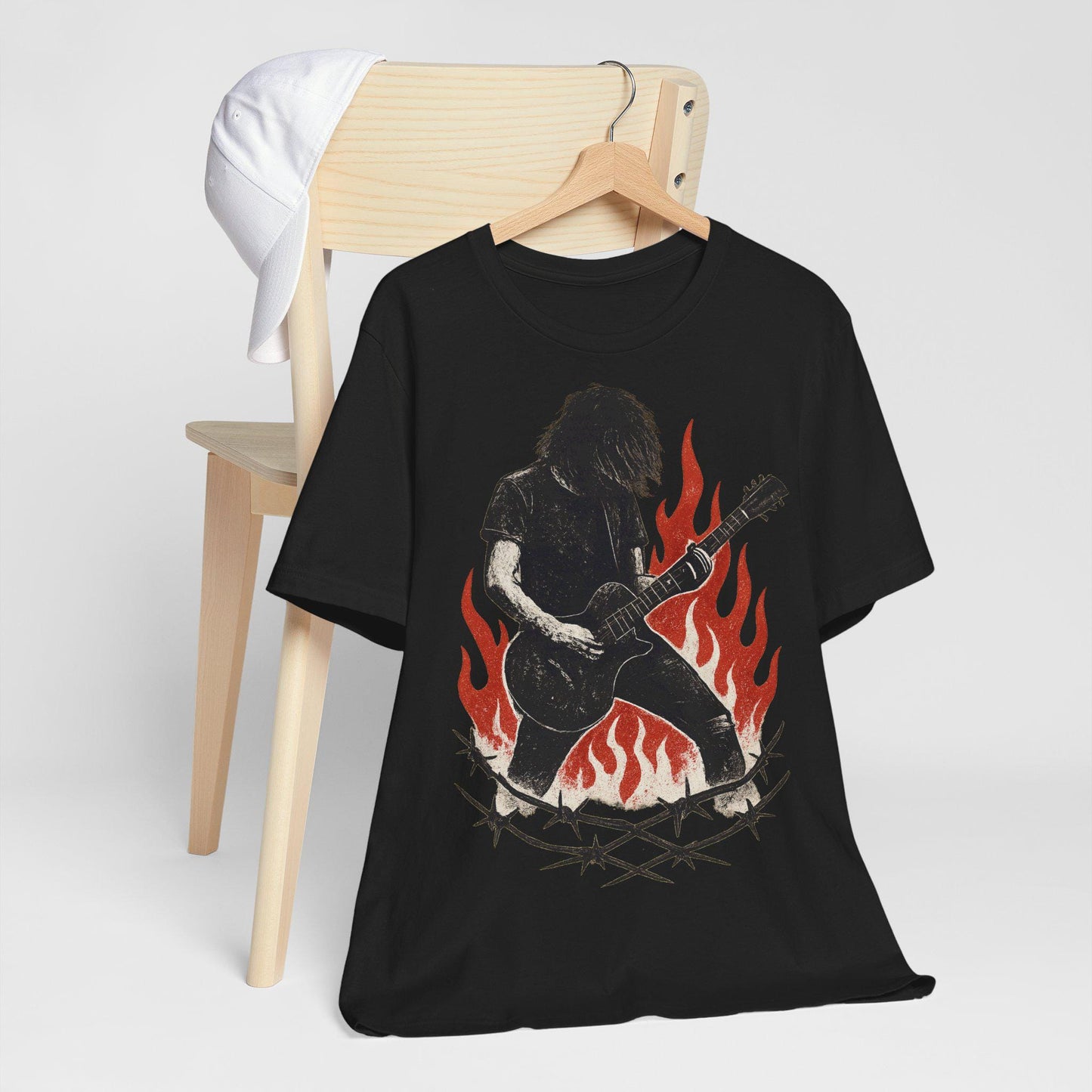 Stand Out in Stage Burn Style Rock Star Vibes Graphic Tee by Dreamdropwear