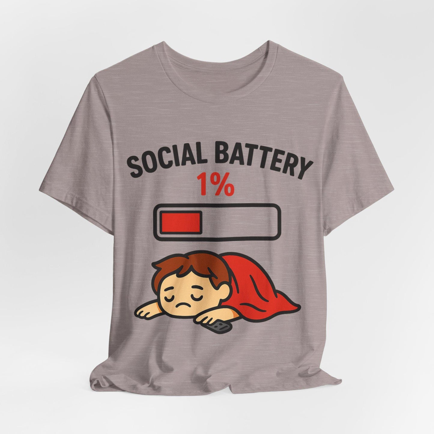 Anxiety Social Battery Graphic T Shirt Unisex by Dreamdropwear