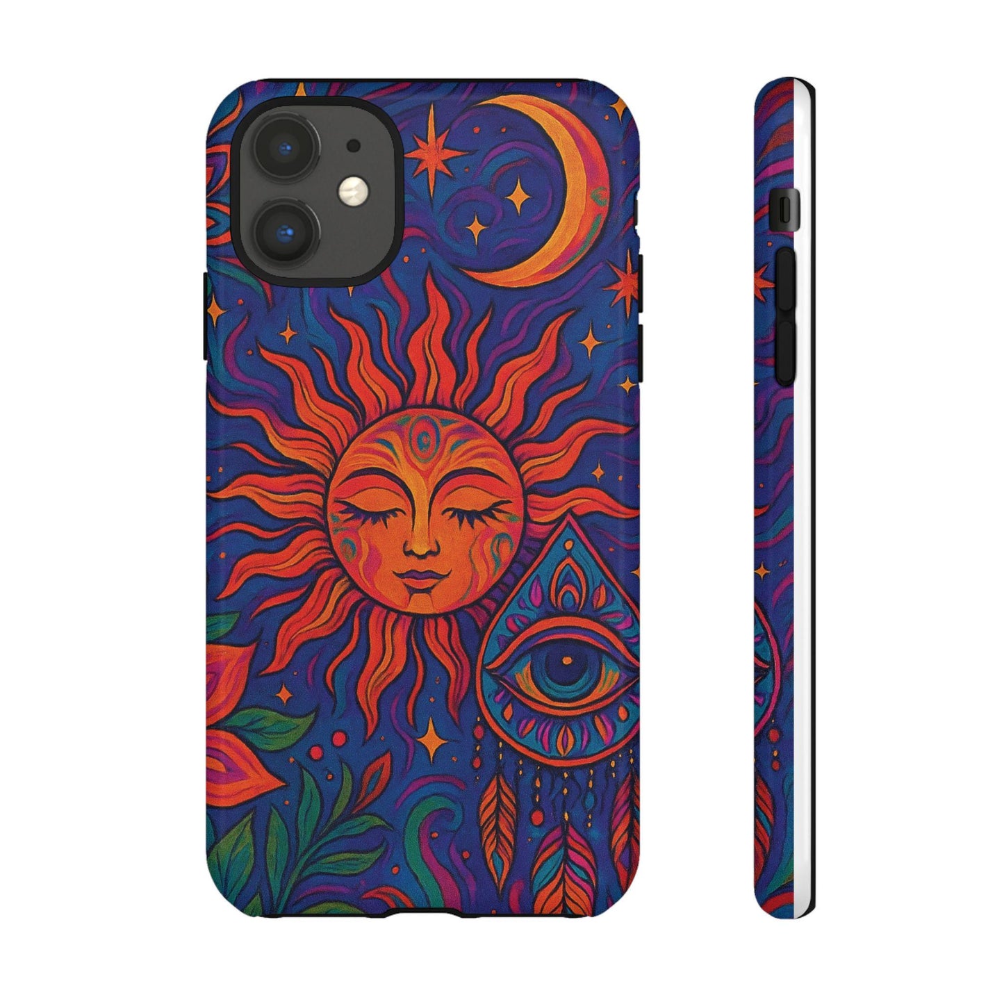 Unique Custom Psychedelic Eclipse Tough Phone Case by Dreamdropwear