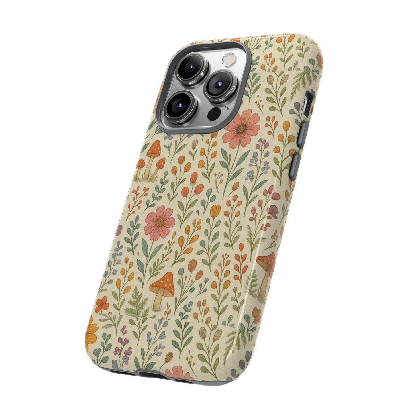 Whimsical Mushroom Waltz Custom Phone Protector for I Phones by Dreamdropwear