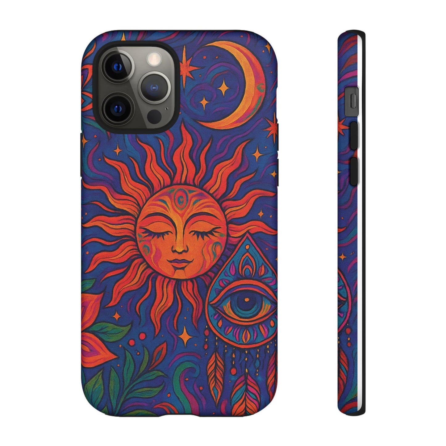 Unique Custom Psychedelic Eclipse Tough Phone Case by Dreamdropwear