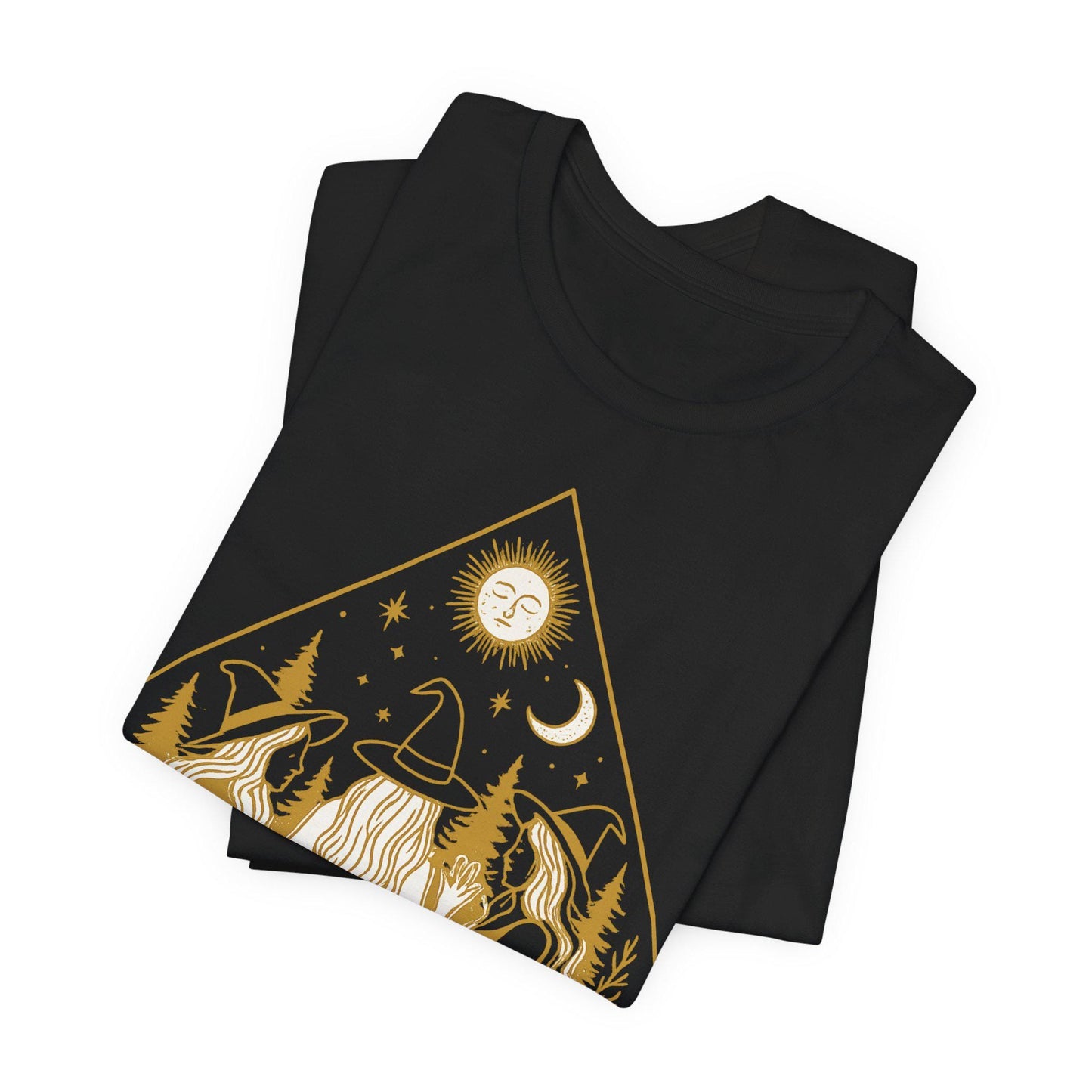 Unleash Your Inner Witch with this Halloween Tee - Circle of Shadows Design by Dreamdropwear