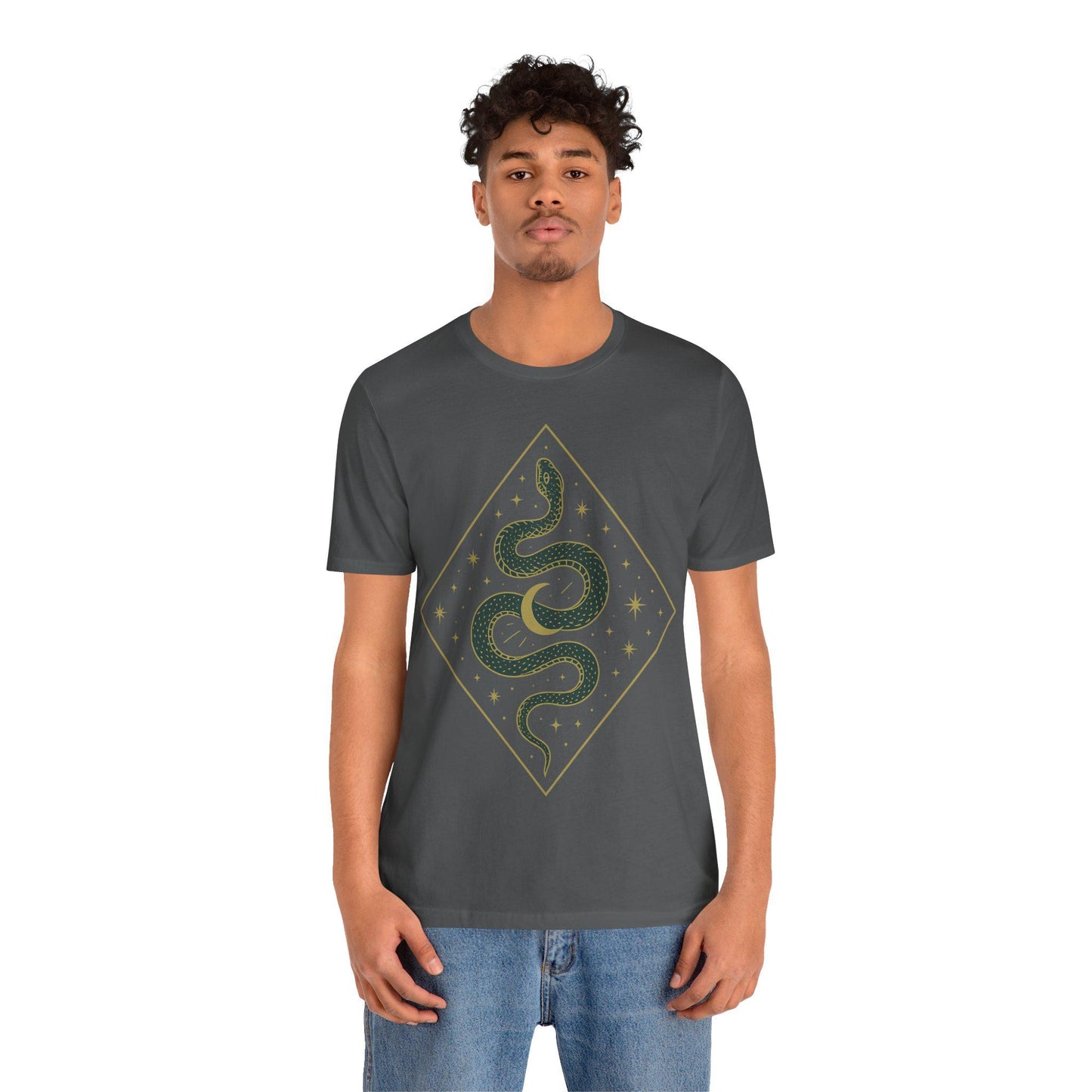 Serpent of the Stars Unisex Graphic Tee - Embrace the Night Sky - Dreamdropwear