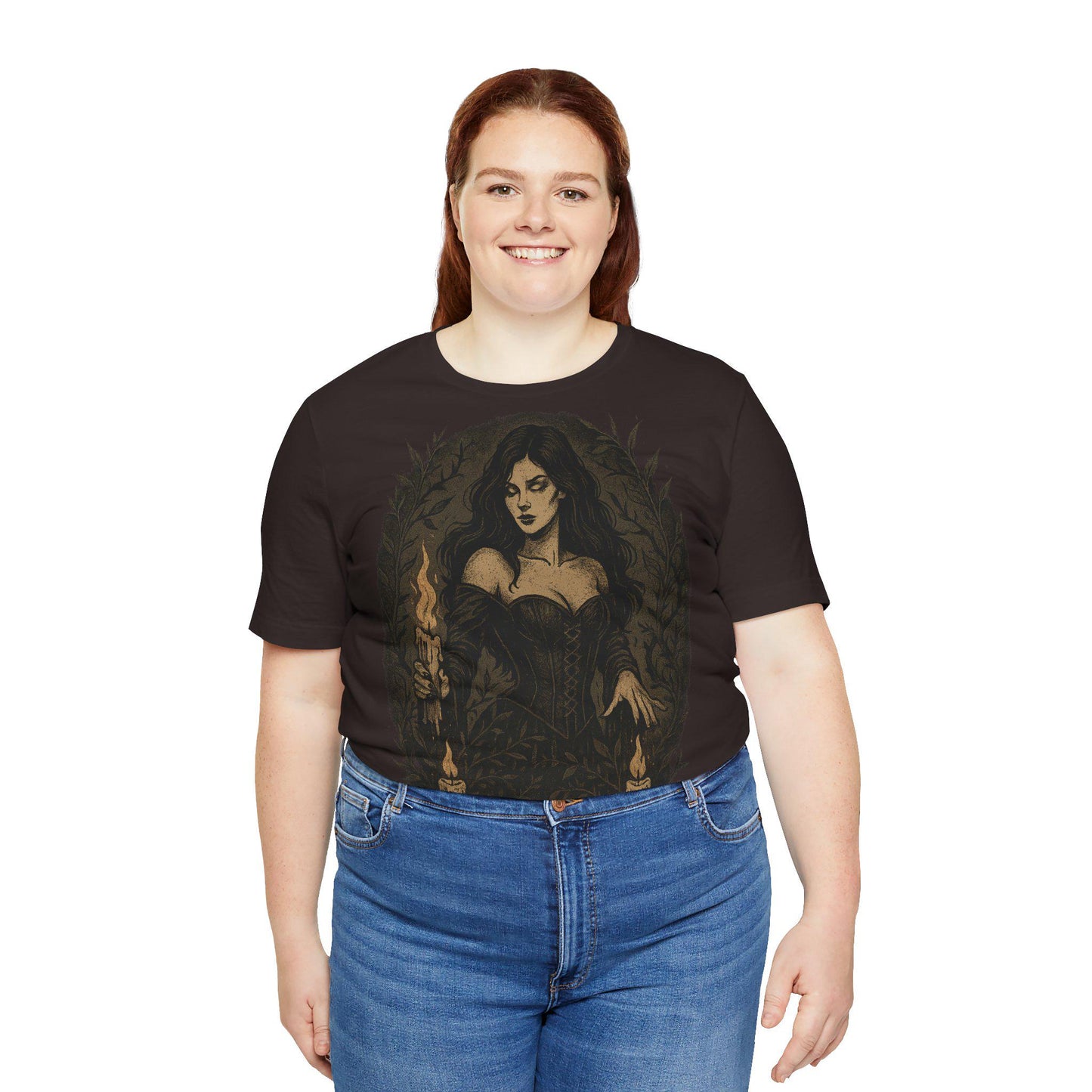 Mystical Candlelight Shadow Witchy unisex Graphic by Dreamdropwear