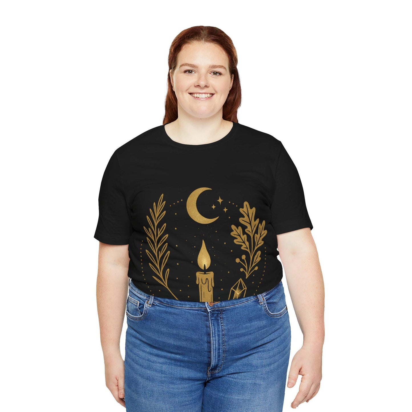 Chic Boho Witchy T Shirt with Cottage Vibes - Dreamy Cottage Hex Design
