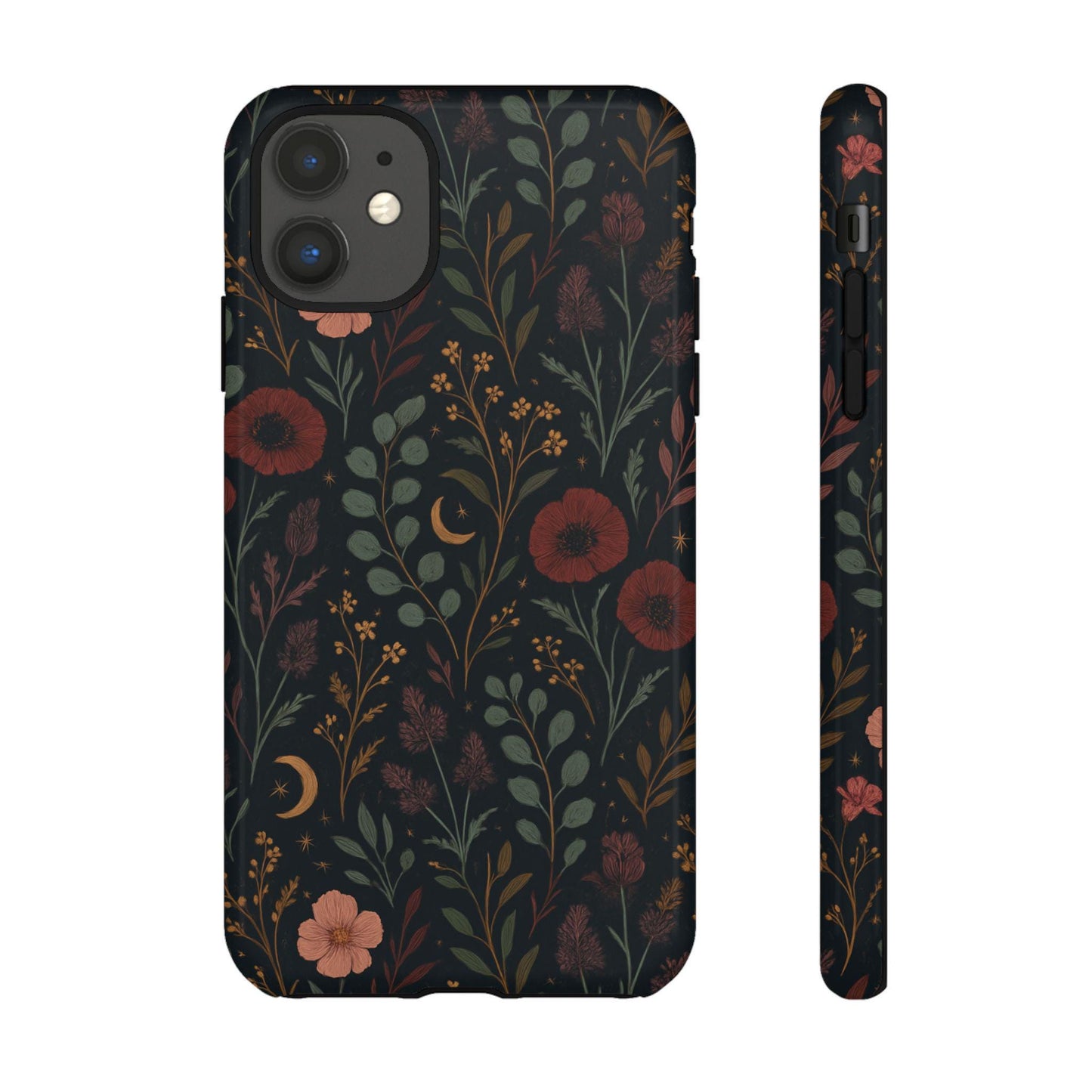 Unique Dark Floral Botanica Nocturn  Custom Design Tough Phonecase by Dreamdropwear