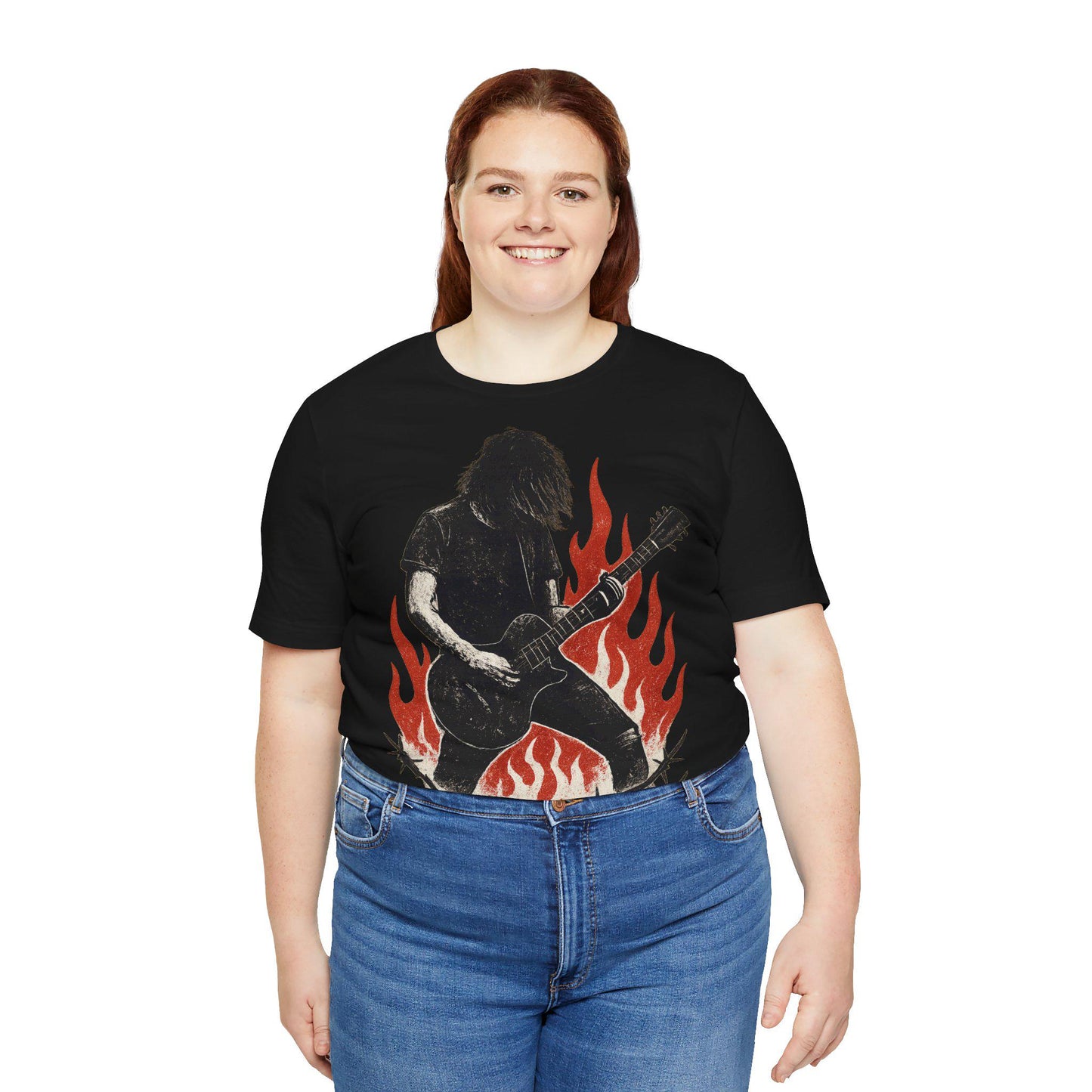 Stand Out in Stage Burn Style Rock Star Vibes Graphic Tee by Dreamdropwear