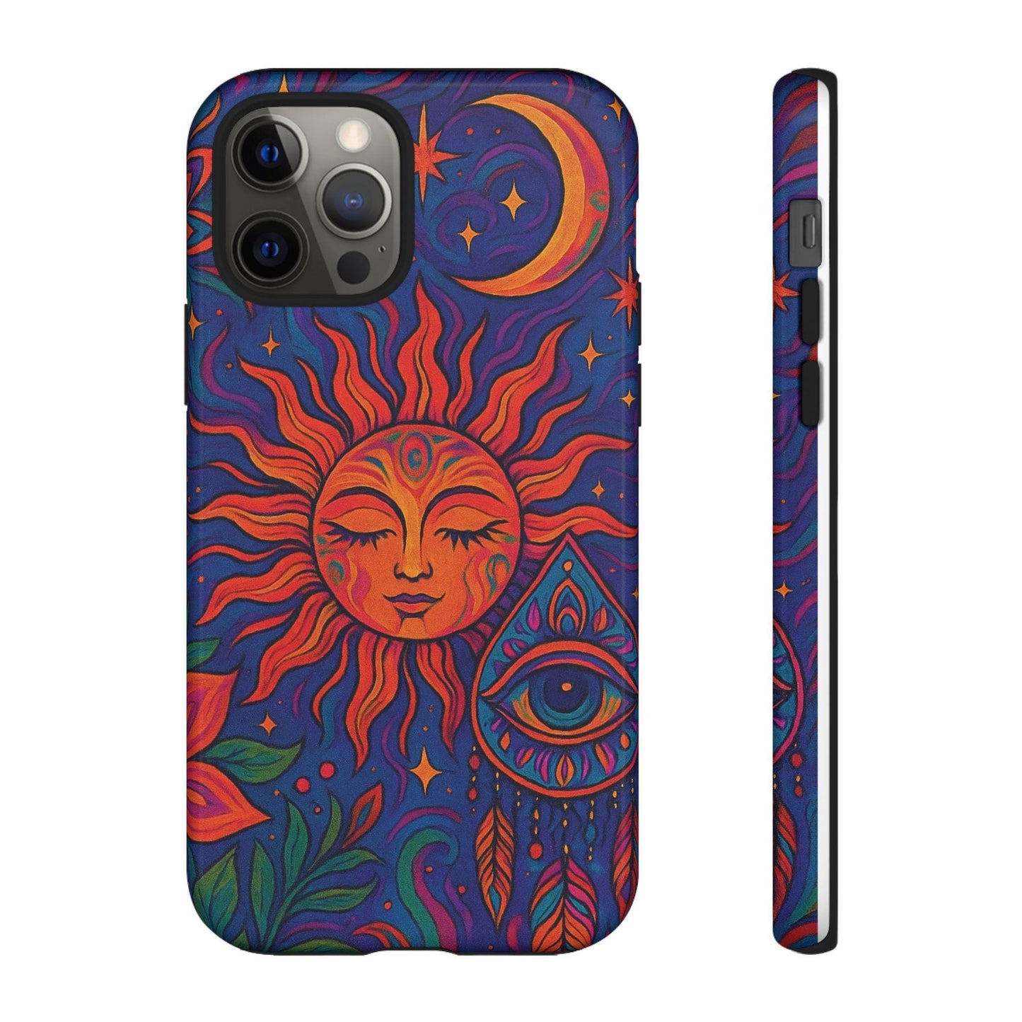 Unique Custom Psychedelic Eclipse Tough  Phone Case by Dreamdropwear