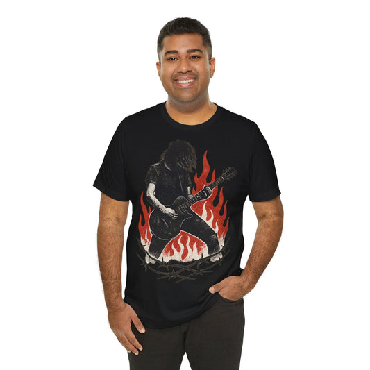 Stand Out in Stage Burn Style Rock Star Vibes Graphic Tee by Dreamdropwear