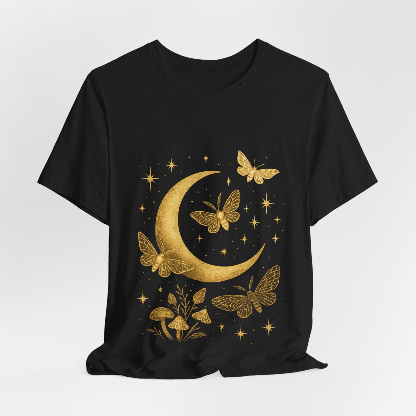 Celestial Moth and Moon unisex  Graphic T shirt-Boho-Dreamdropwear