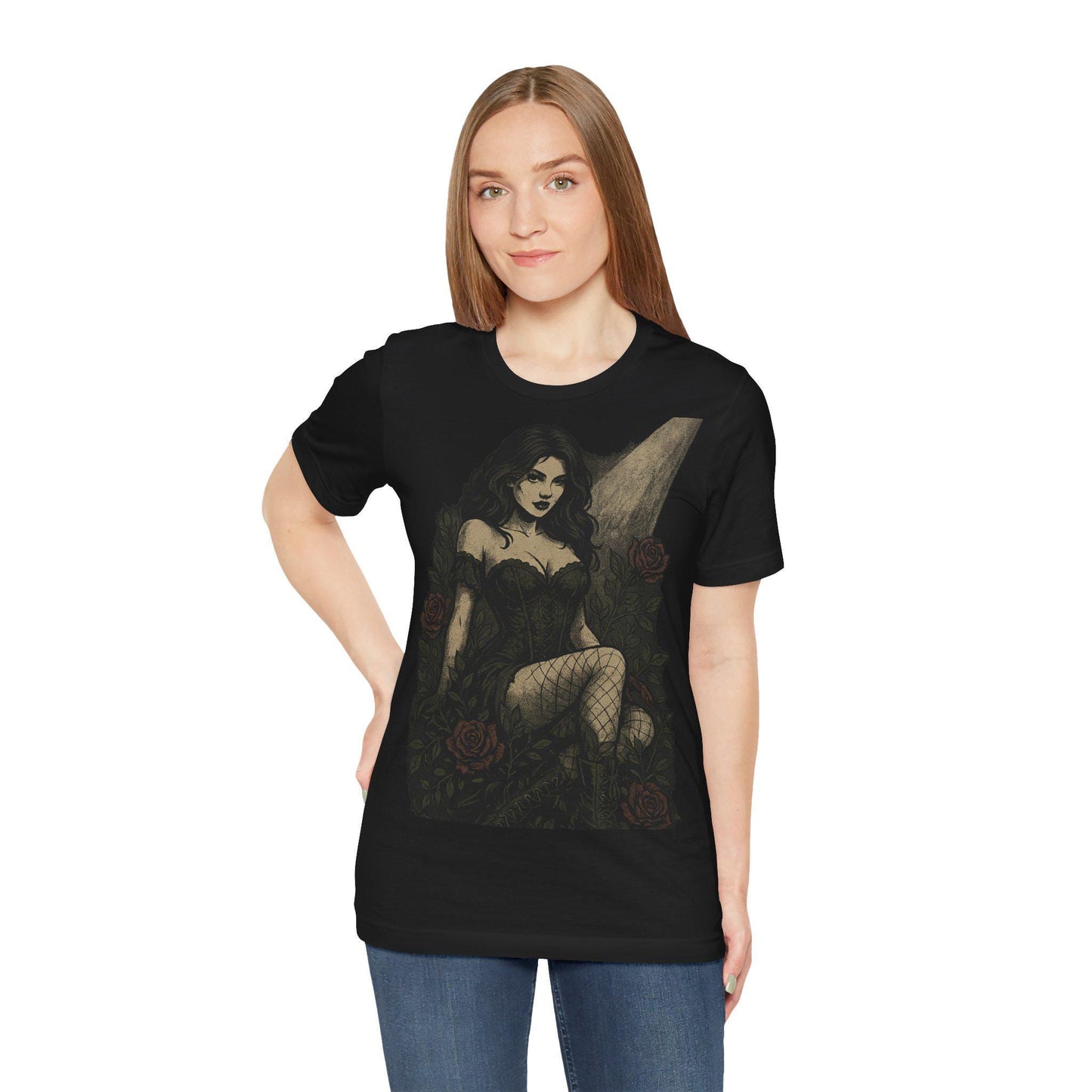 Gothic Romantic Thorned Desire Graphic Unisex T Shirt by Dreamdropwear