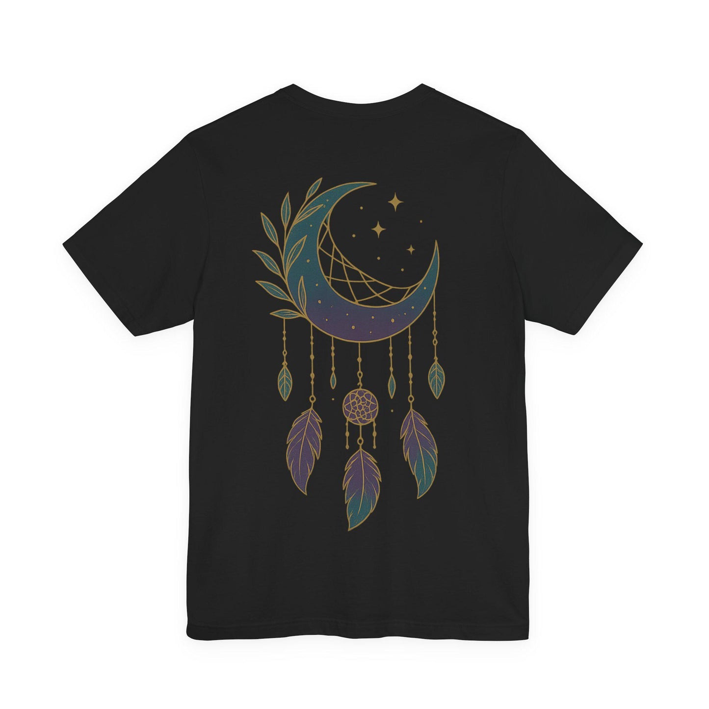 Dreamy Unisex T-Shirt with Bohemian Dreamcatcher Design by Dreamdropwear