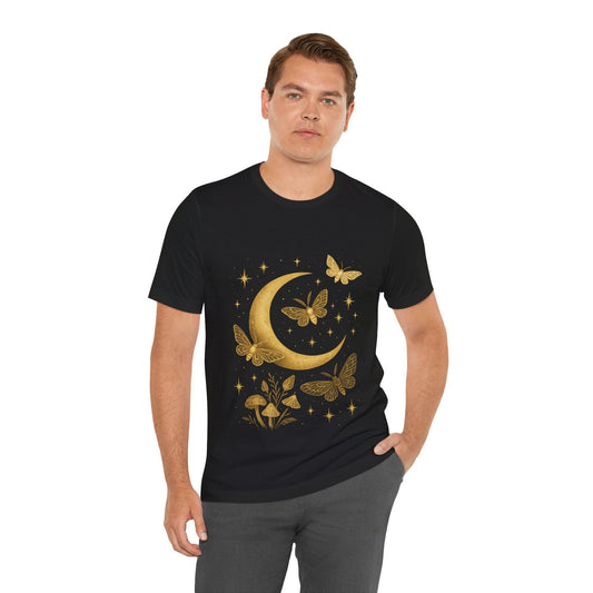 Celestial Moth and Moon unisex  Graphic T shirt-Boho-Dreamdropwear