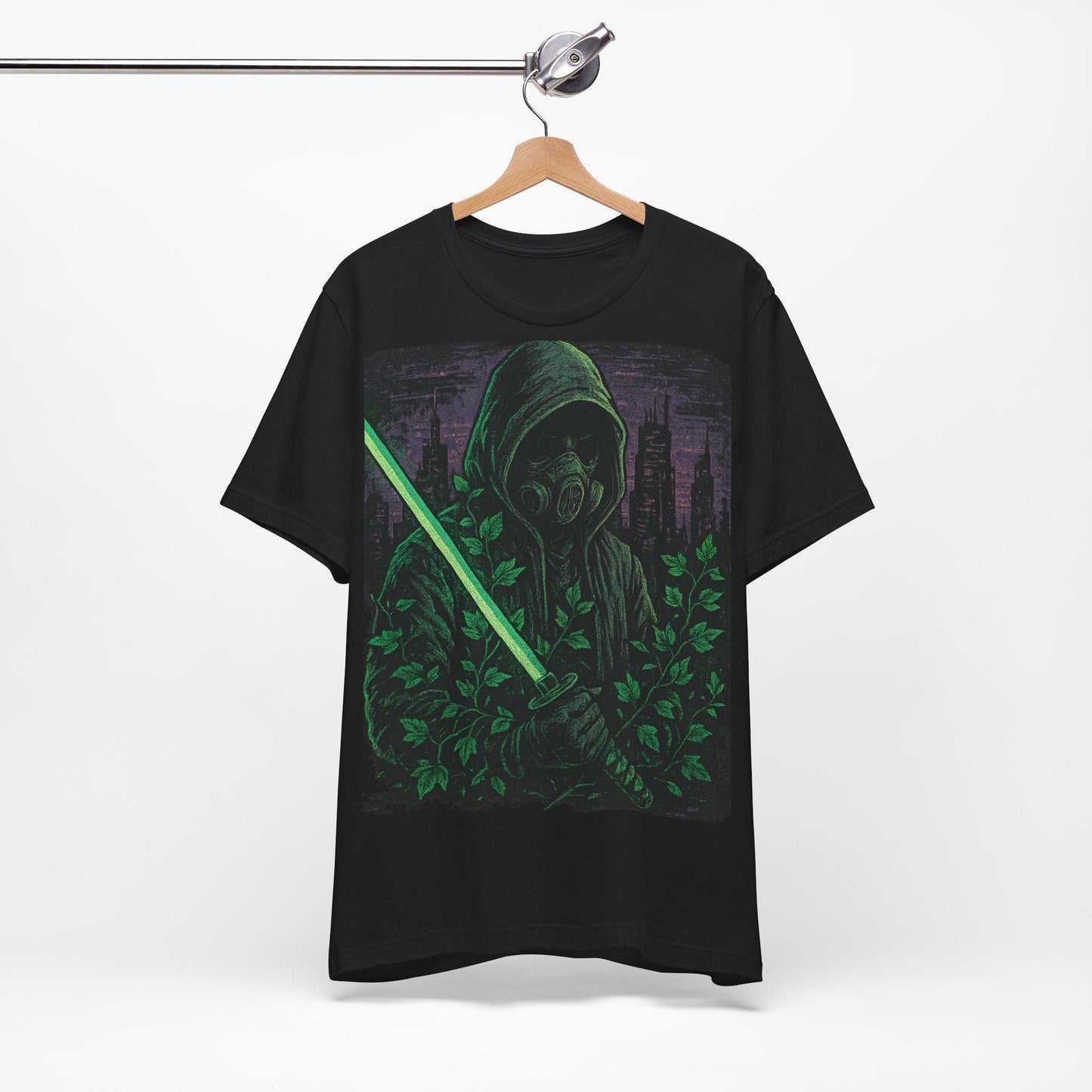 Cyberpunk Unisex Graphic T Shirt-Samurai Sword-Futuristic Streetwear-Dreamdropwear