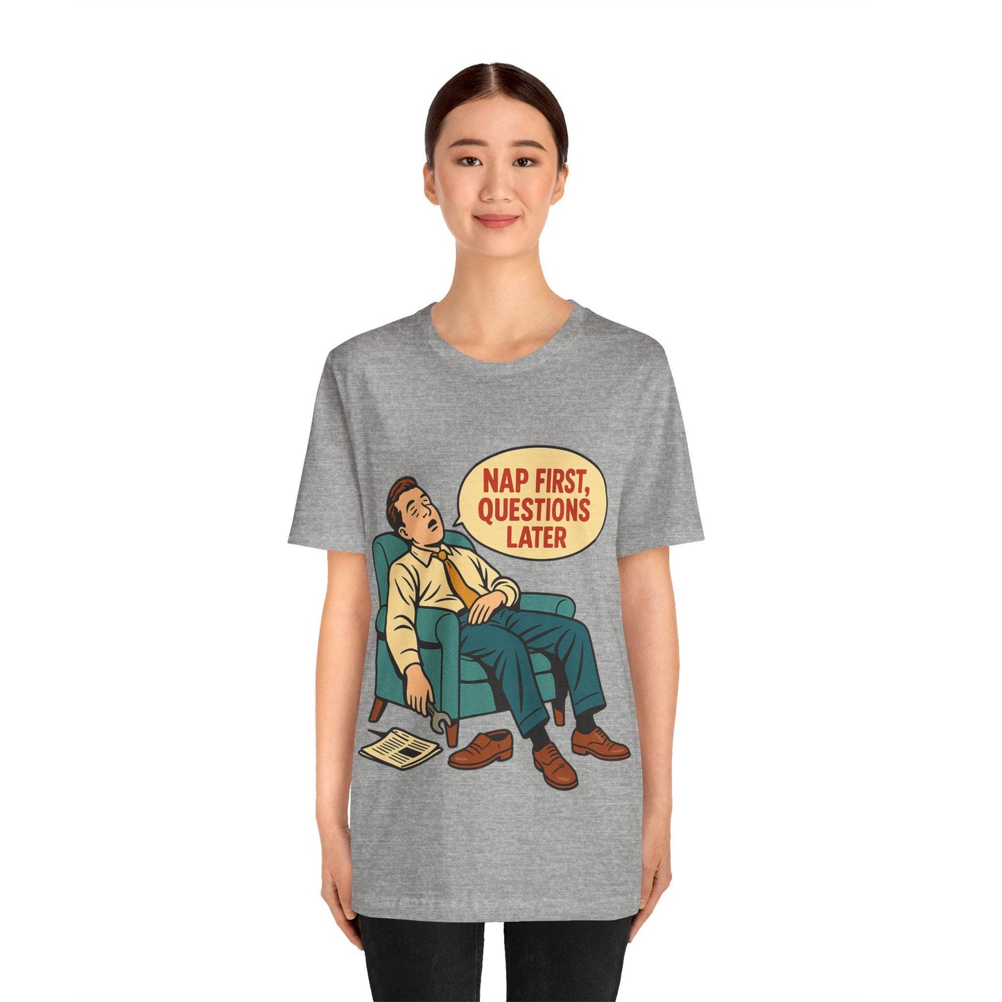 Funny Sleep Now Unisex Lazy Graphic T Shirt -Dreamdropwear