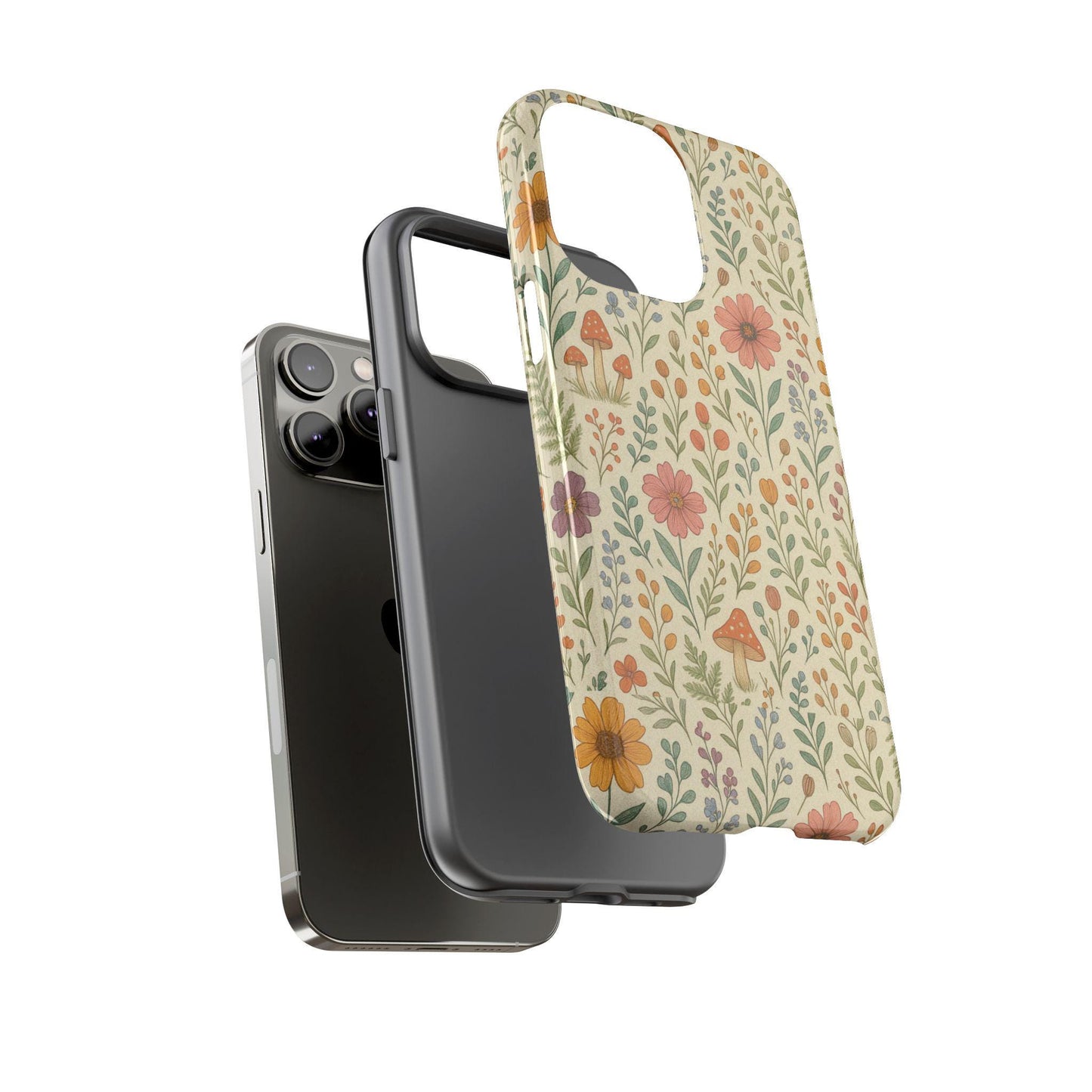 Whimsical Mushroom Waltz Custom Phone Protector for I Phones by Dreamdropwear