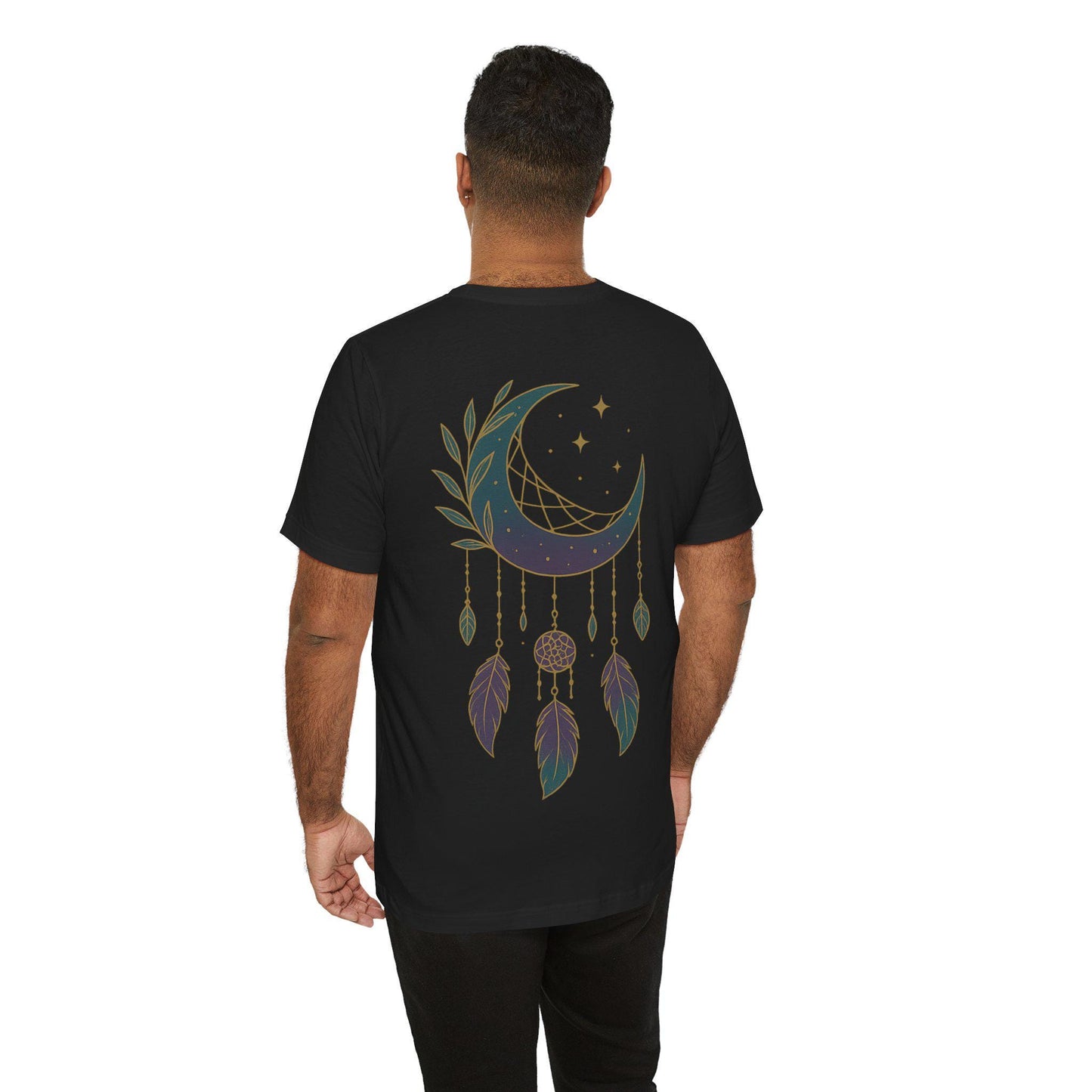 Dreamy Unisex T-Shirt with Bohemian Dreamcatcher Design by Dreamdropwear