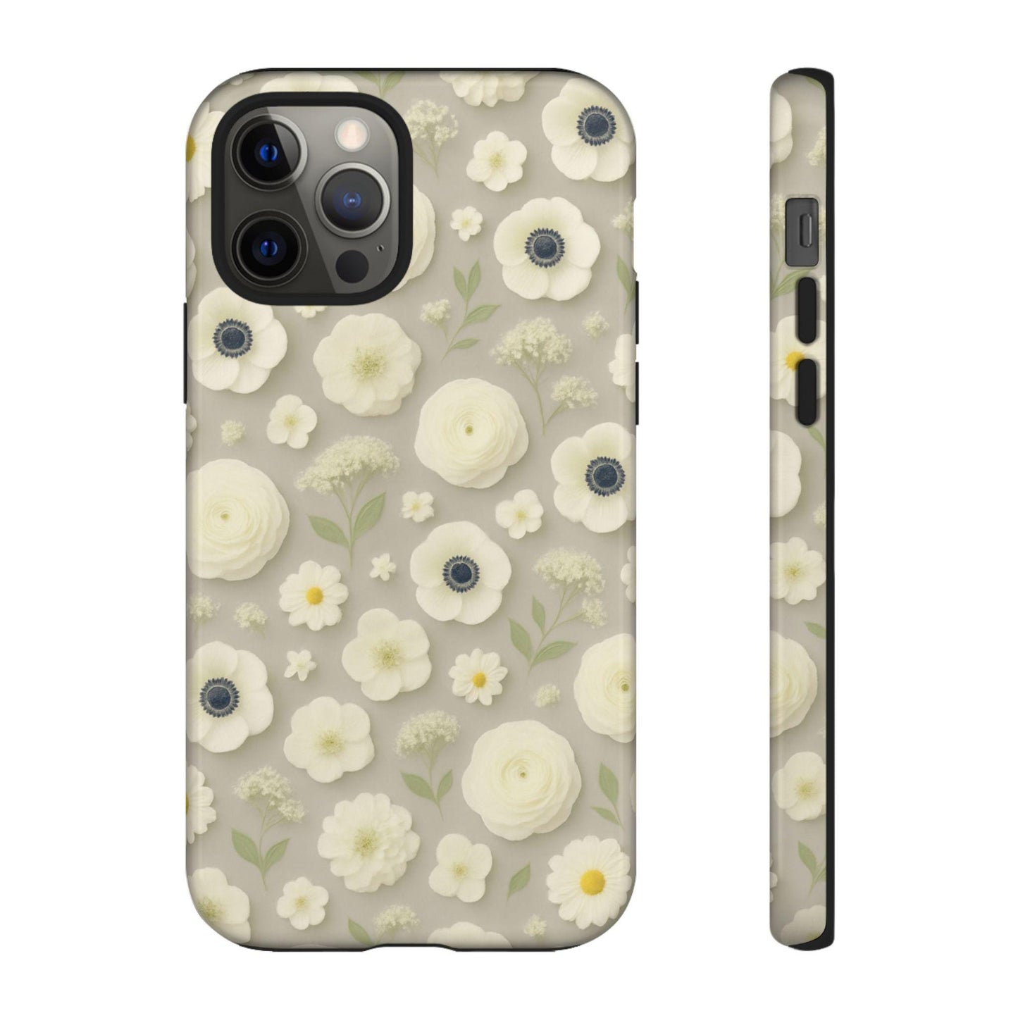 Floral Phone Case, Petal and Promise-Dreamdropwear-Cute Flower Phone Cover, Botanical Design Accessory, Trendy Gift for Her