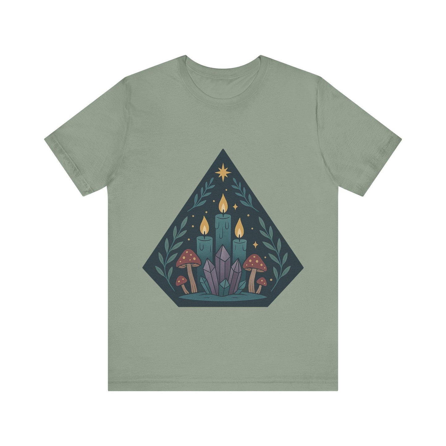 Magical Crystal and Candle Energy Unisex Graphic Shirt by  Dreamdropwear