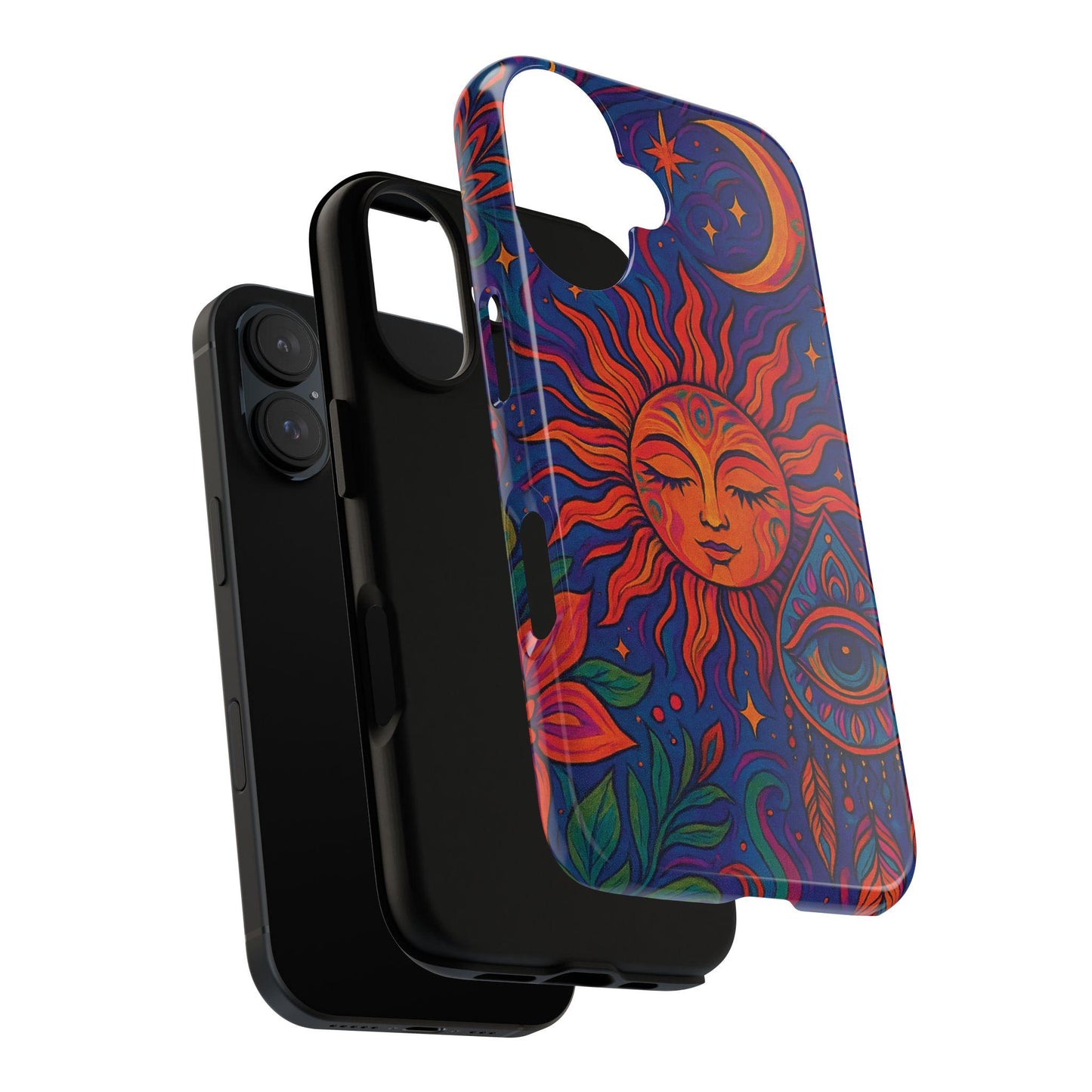Unique Custom Psychedelic Eclipse Tough  Phone Case by Dreamdropwear