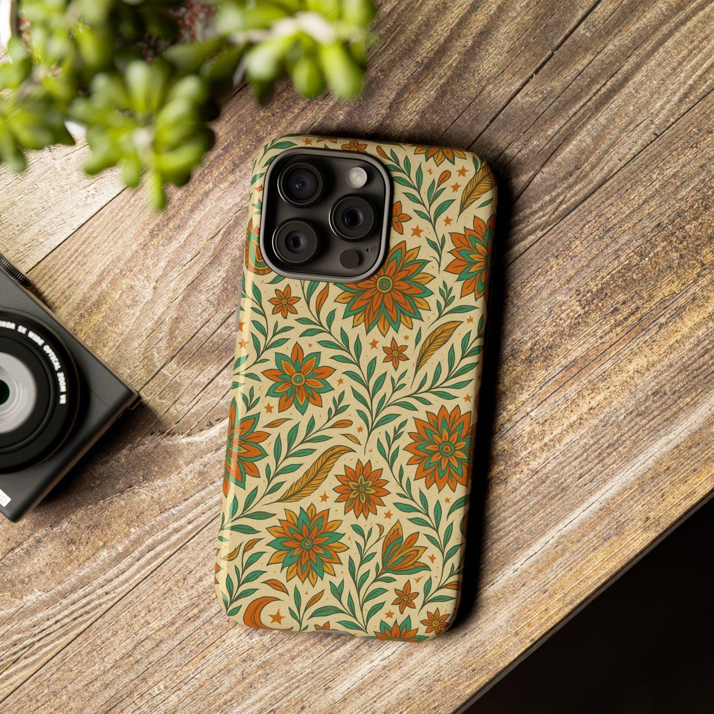 Unique Boho Sun and Spice Durable Tough Phonecase by Dreamdropwear