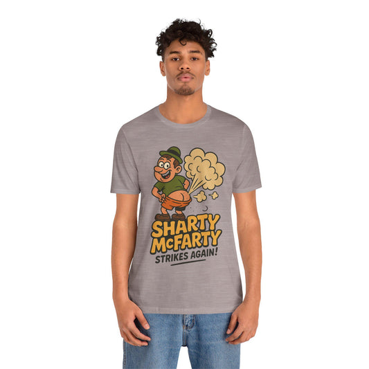 Funny Sharty Mc Farty Unisex Toilet Humour Unisex Graphic T Shirt by Dreamdropwear