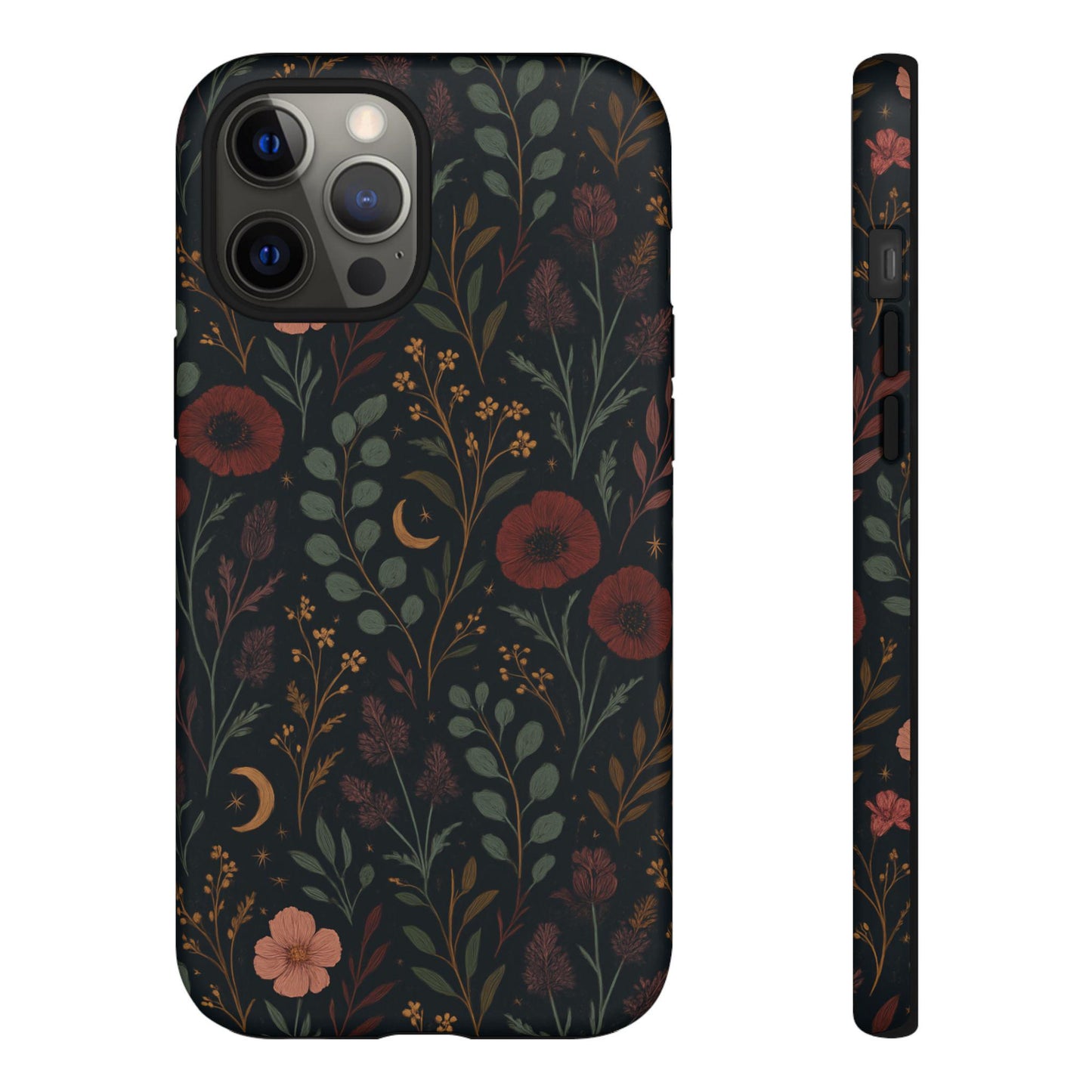 Unique Dark Floral Botanica Nocturn  Custom Design Tough Phonecase by Dreamdropwear