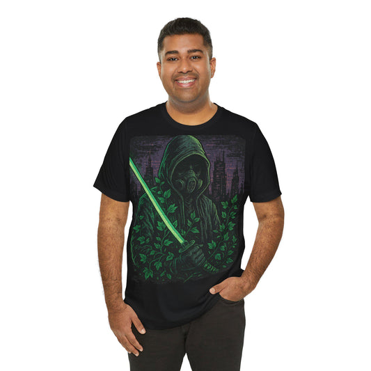 Cyberpunk Unisex Graphic T Shirt-Samurai Sword-Futuristic Streetwear-Dreamdropwear
