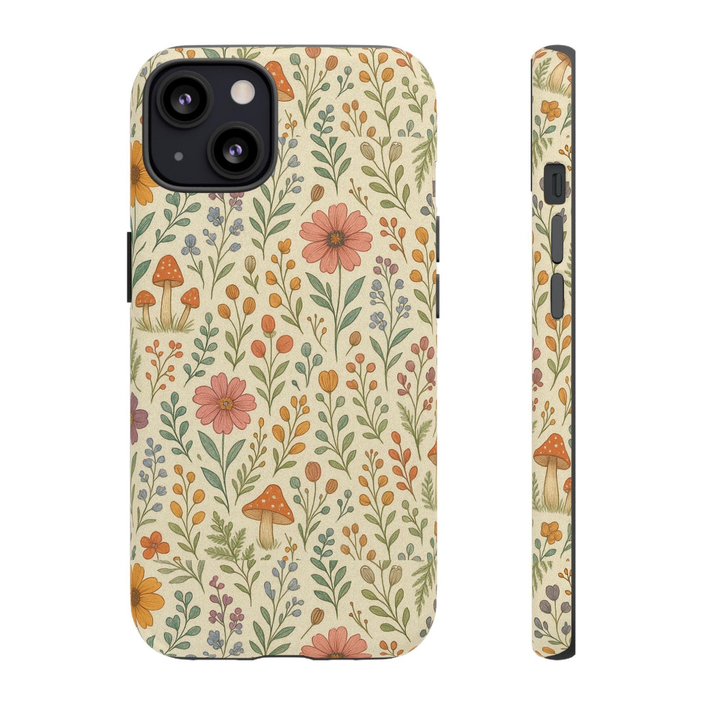Whimsical Mushroom Waltz Custom Phone Protector for I Phones by Dreamdropwear